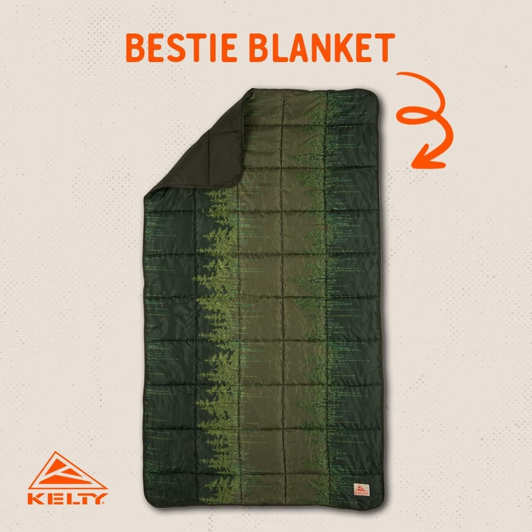 image:imageKelty Bestie Blanket Winter Moss Treeline Lightweight Cozy Large 1P Blanket Twin