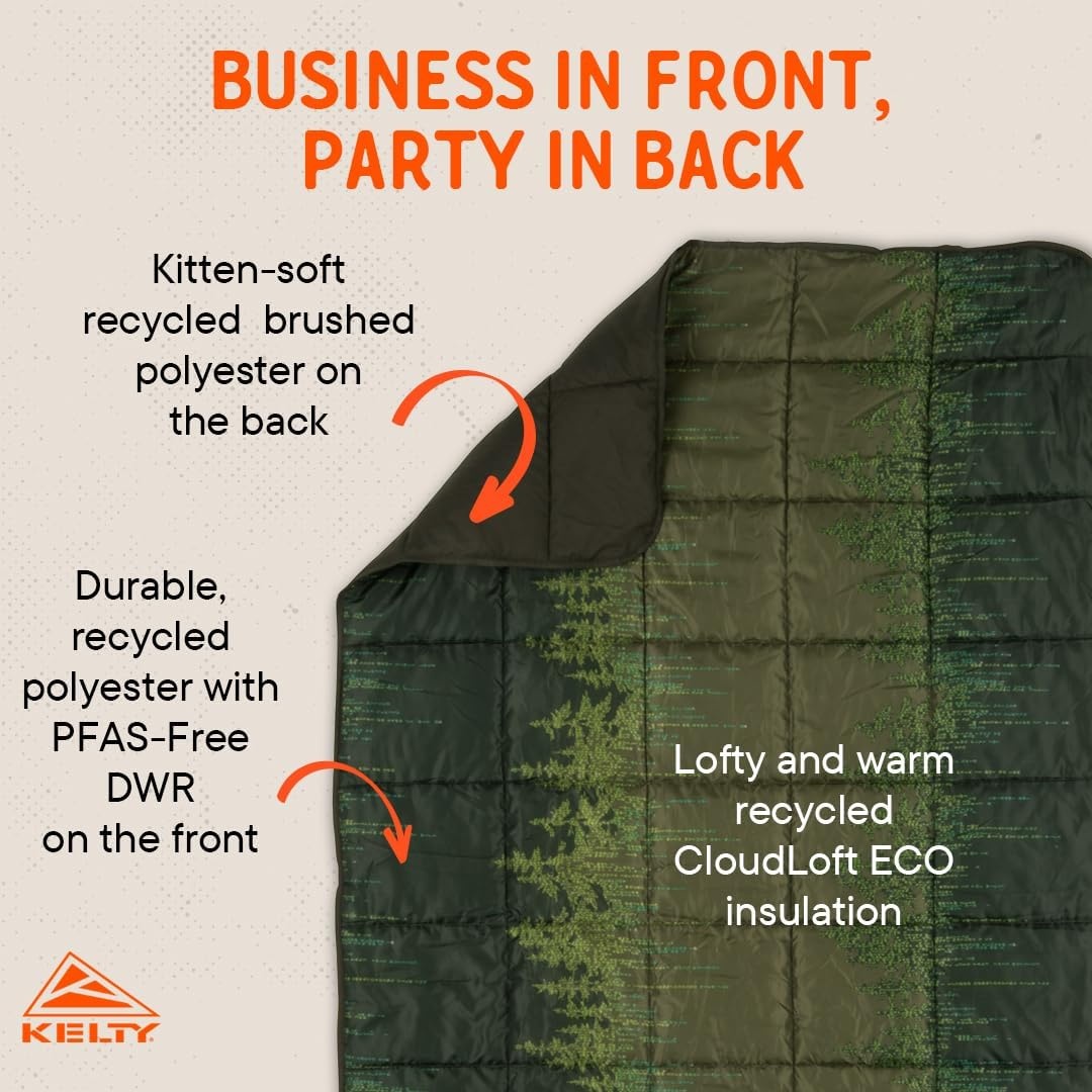 image:imageKelty Bestie Blanket Winter Moss Treeline Lightweight Cozy Large 1P Blanket Twin