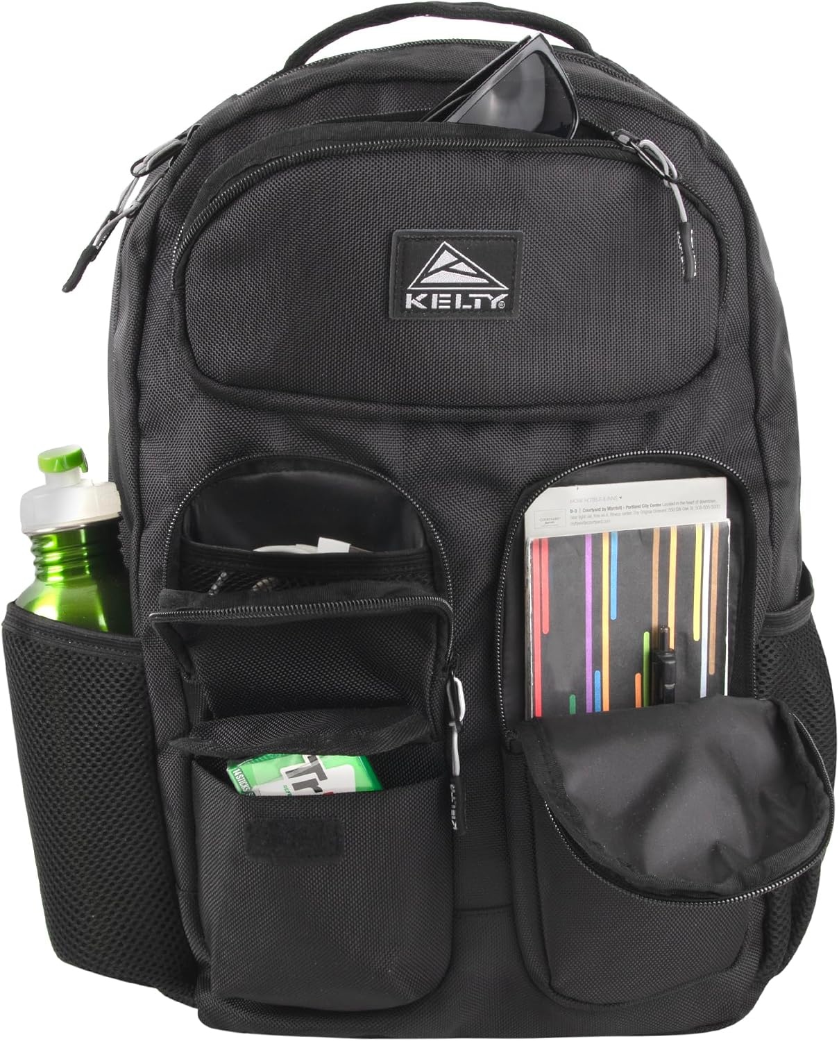 image:imageKelty 18 Inch 25 Liter Capacity Multipocket Laptop Backpack Padded Back Air Mesh Shoulder Straps for Travel CommutingBlack