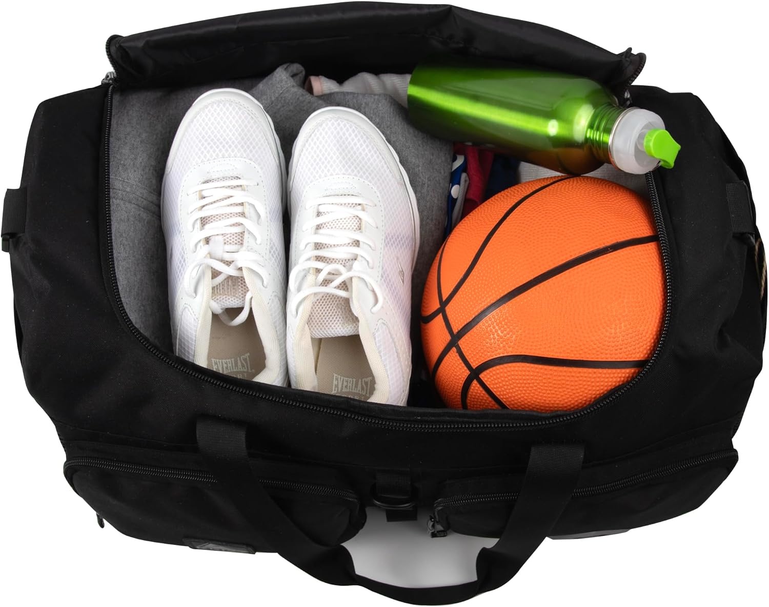 image:imageKelty 22 Inch Large 51 Liter Capacity Sports Travel Duffel Bag Pockets with Sneaker Compartment Shoulder Strap Top Carry HandleBlack