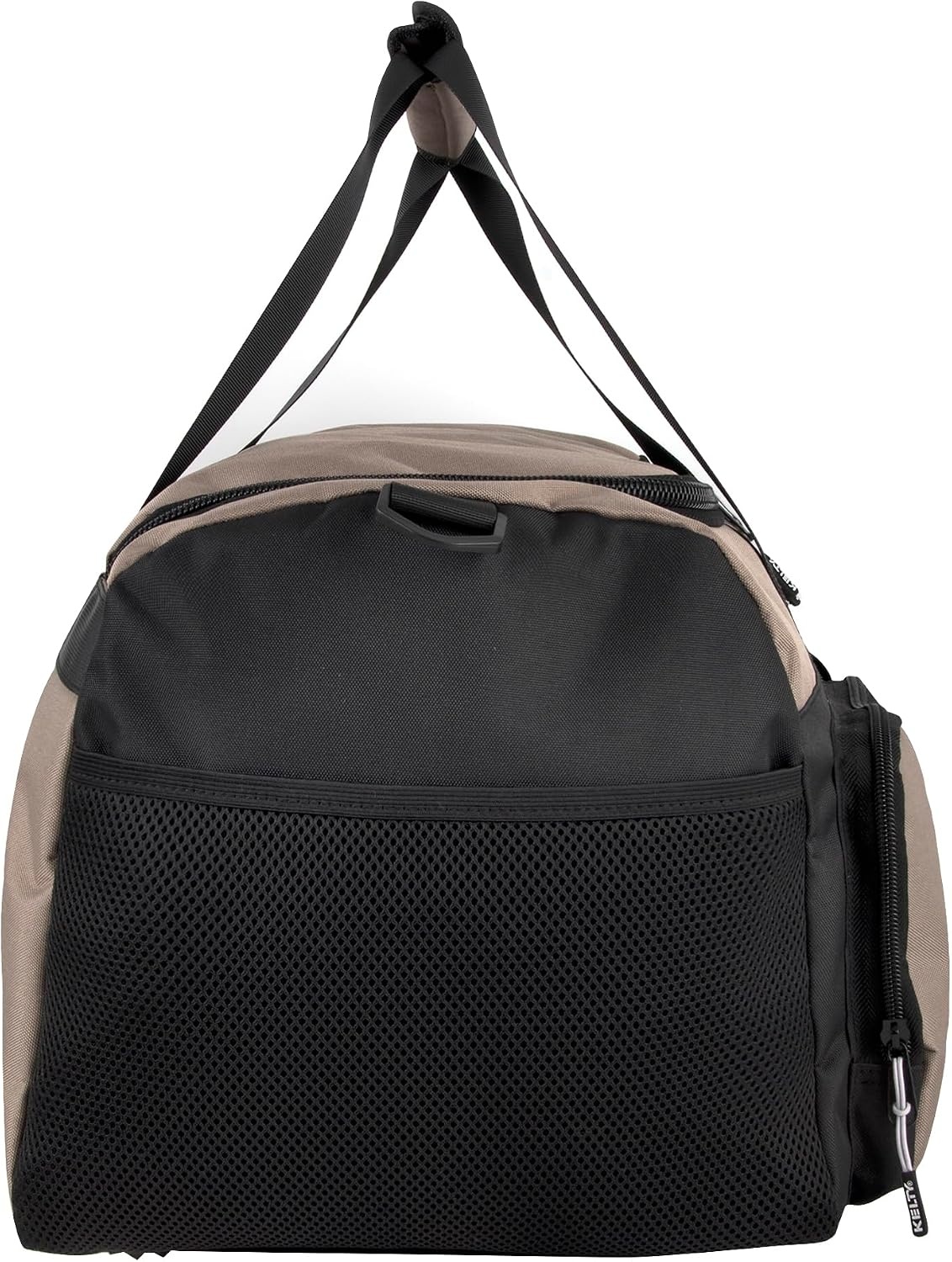 image:imageKelty 22 Inch Large 51 Liter Capacity Sports Travel Duffel Bag Pockets with Sneaker Compartment Shoulder Strap Top Carry HandleKhaki Black