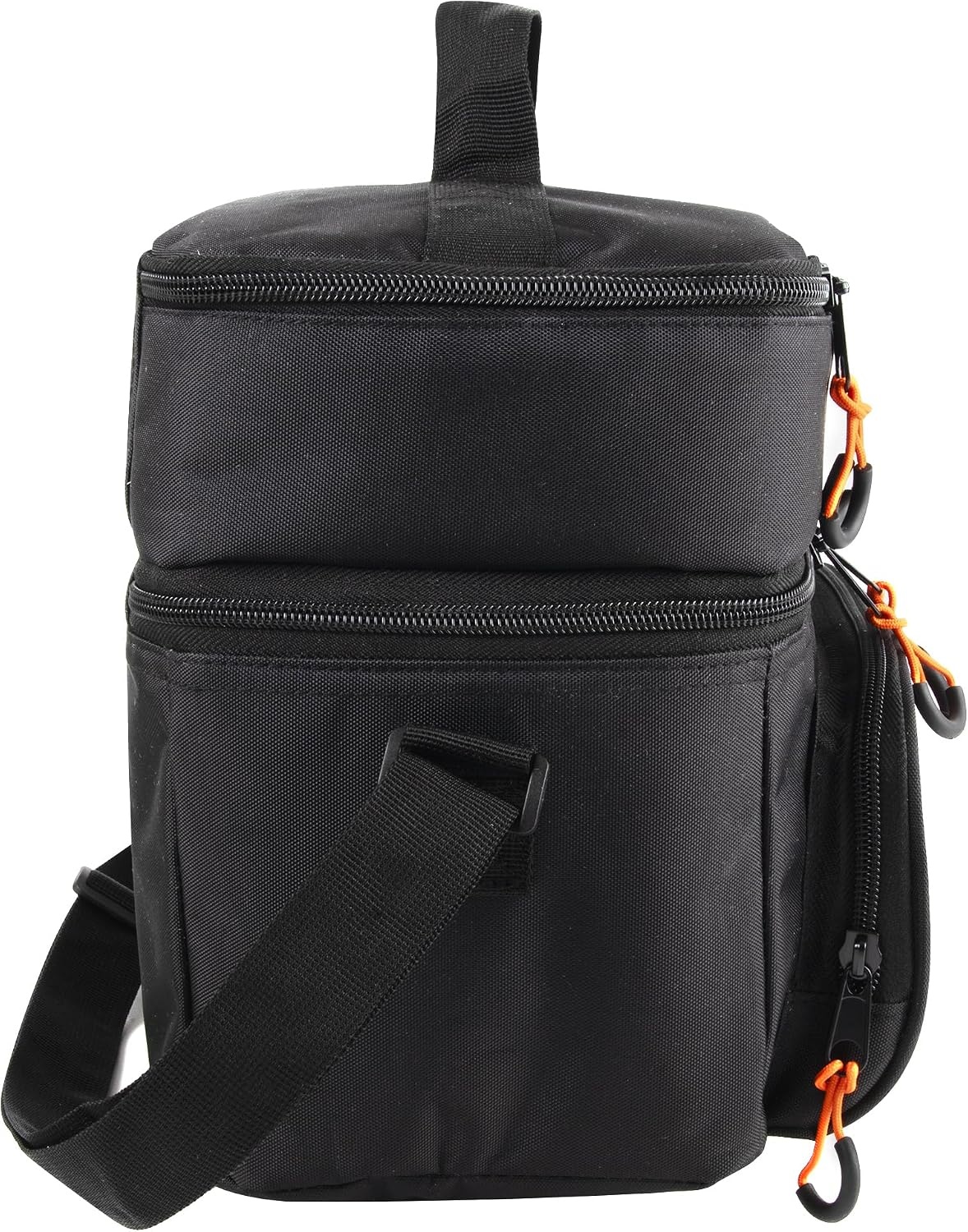 image:imageKelty Adult Insulated Lunch Bag Leakproof 12 Can 12 Liter Capacity with Top Carry Handle Adjustable Shoulder Strap Zippered Compartments Sport DetailingBlack