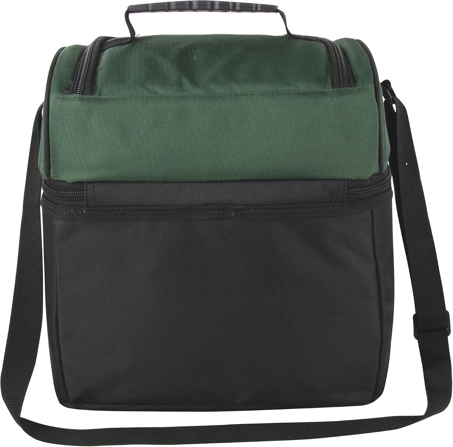 image:imageKelty Adult Insulated Lunch Bag Leakproof 24 Can 18 Liter Capacity with Top Rubber Grip Carry Handle Adjustable Shoulder Strap Zippered CompartmentGreen Black