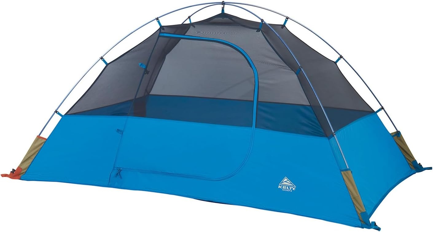 image:imageKelty Ashcroft Camp Tent 1 2 or 3 Person Camping Shelter with Full Coverage Rainfly Lightweight Aluminum Poles Camping Backpacking Festival ShelterBlue