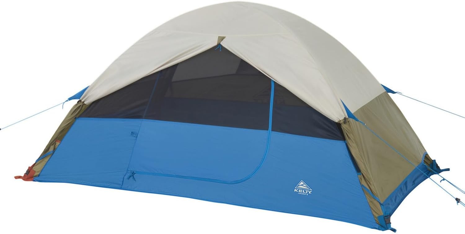 image:imageKelty Ashcroft Camp Tent 1 2 or 3 Person Camping Shelter with Full Coverage Rainfly Lightweight Aluminum Poles Camping Backpacking Festival ShelterBlue