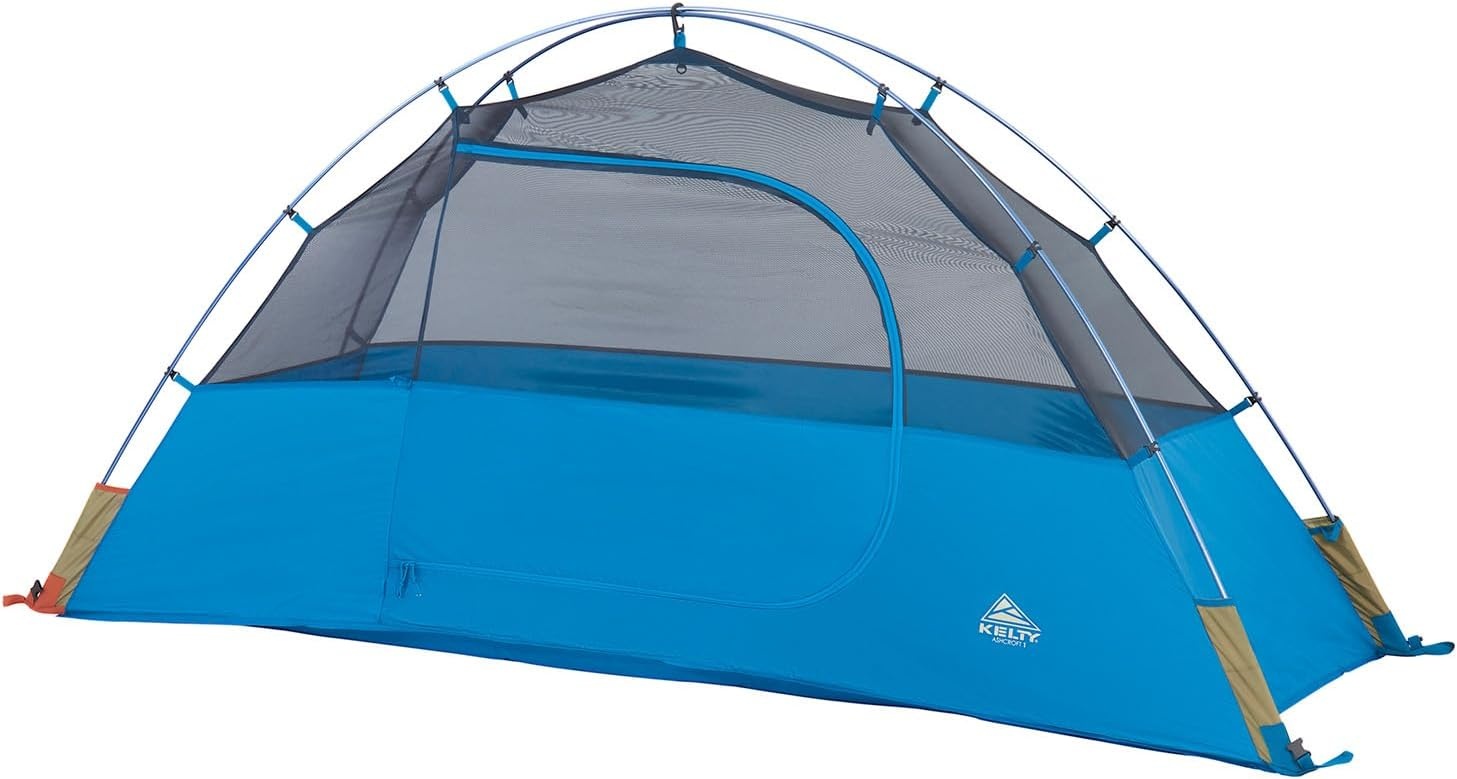 image:imageKelty Ashcroft Camp Tent 1 2 or 3 Person Camping Shelter with Full Coverage Rainfly Lightweight Aluminum Poles Camping Backpacking Festival ShelterBlue