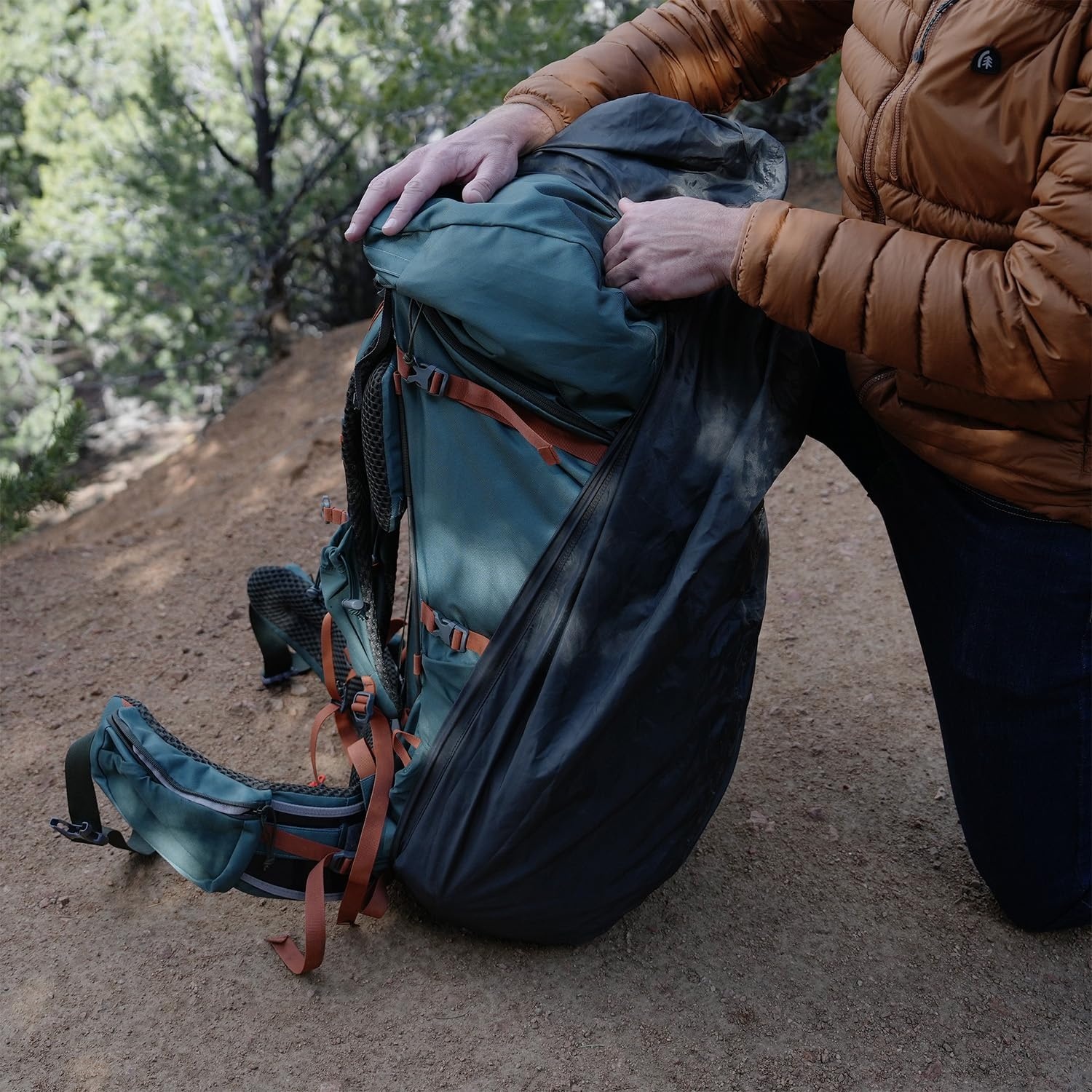 image:imageKelty Backpack Rain Cover Water Proof Cover for Hiking and Backpacking Packs 30 to 105 Liters Elastic Cinch Integrated Stuff Pocket 2024 UpdateMedium 3050L