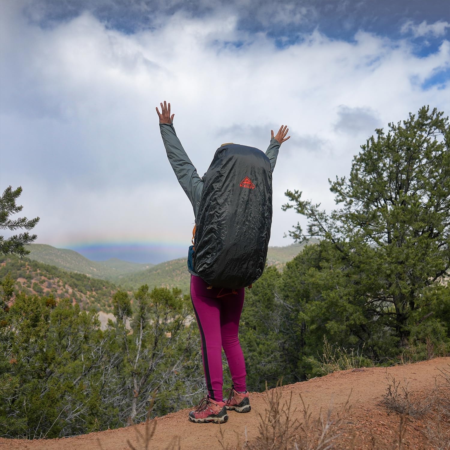 image:imageKelty Backpack Rain Cover Water Proof Cover for Hiking and Backpacking Packs 30 to 105 Liters Elastic Cinch Integrated Stuff Pocket 2024 UpdateMedium 3050L