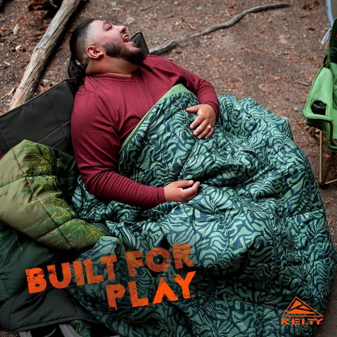 image:imageKelty Biggie Blanket 2 Person Insulated Camping Indoor Outdoor Travel Blanket and Ground Picnic Covering Updated for 2022Dill