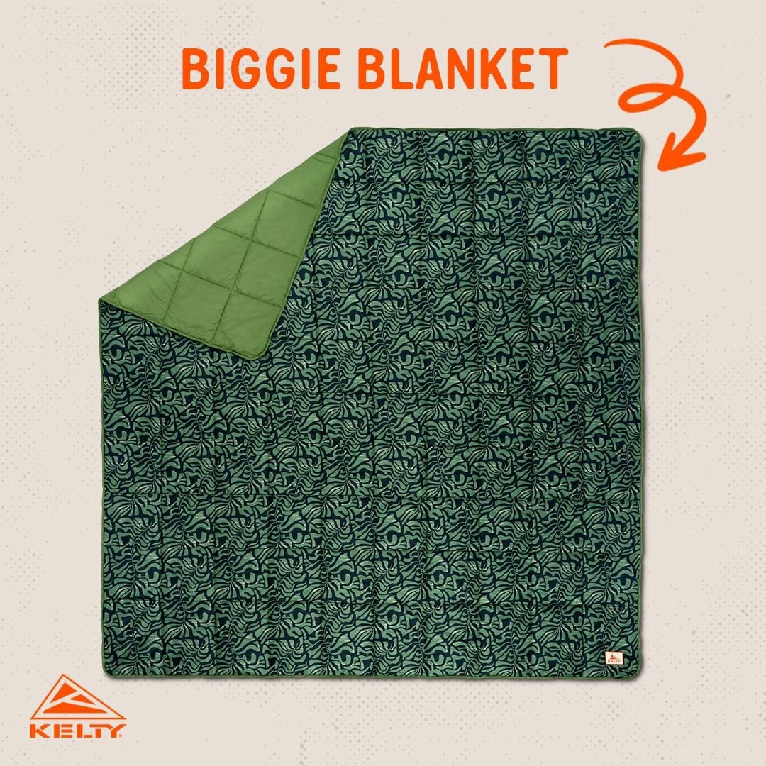 image:imageKelty Biggie Blanket 2 Person Insulated Camping Indoor Outdoor Travel Blanket and Ground Picnic Covering Updated for 2022Dill