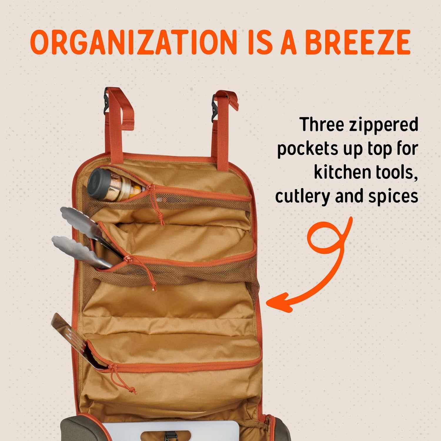 image:imageKelty Camp Galley Deluxe Camp Kitchen Organization Kit Deep Pockets Paper Towel Holder Zippered Compartments for Outdoor Cooking EssentialsDeluxe