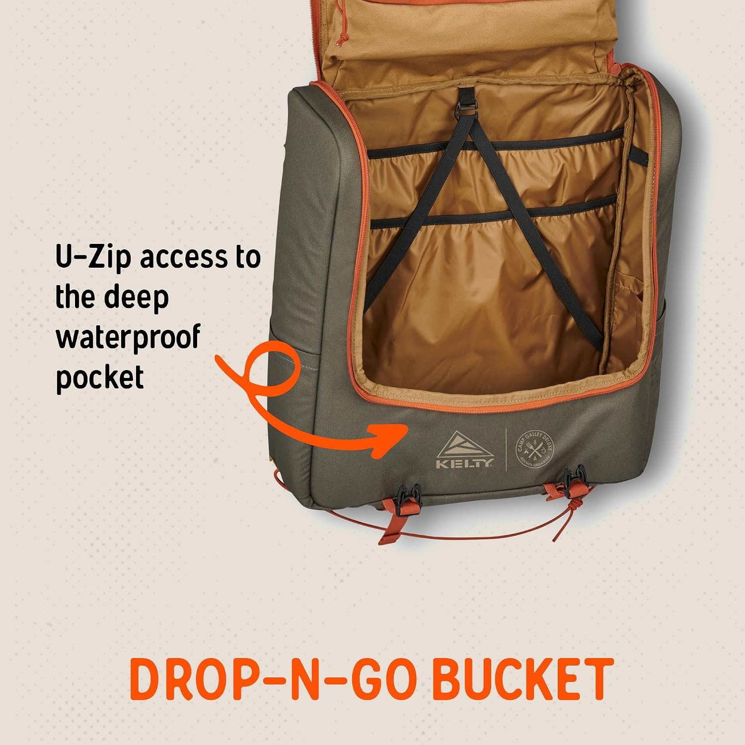 image:imageKelty Camp Galley Deluxe Camp Kitchen Organization Kit Deep Pockets Paper Towel Holder Zippered Compartments for Outdoor Cooking EssentialsDeluxe