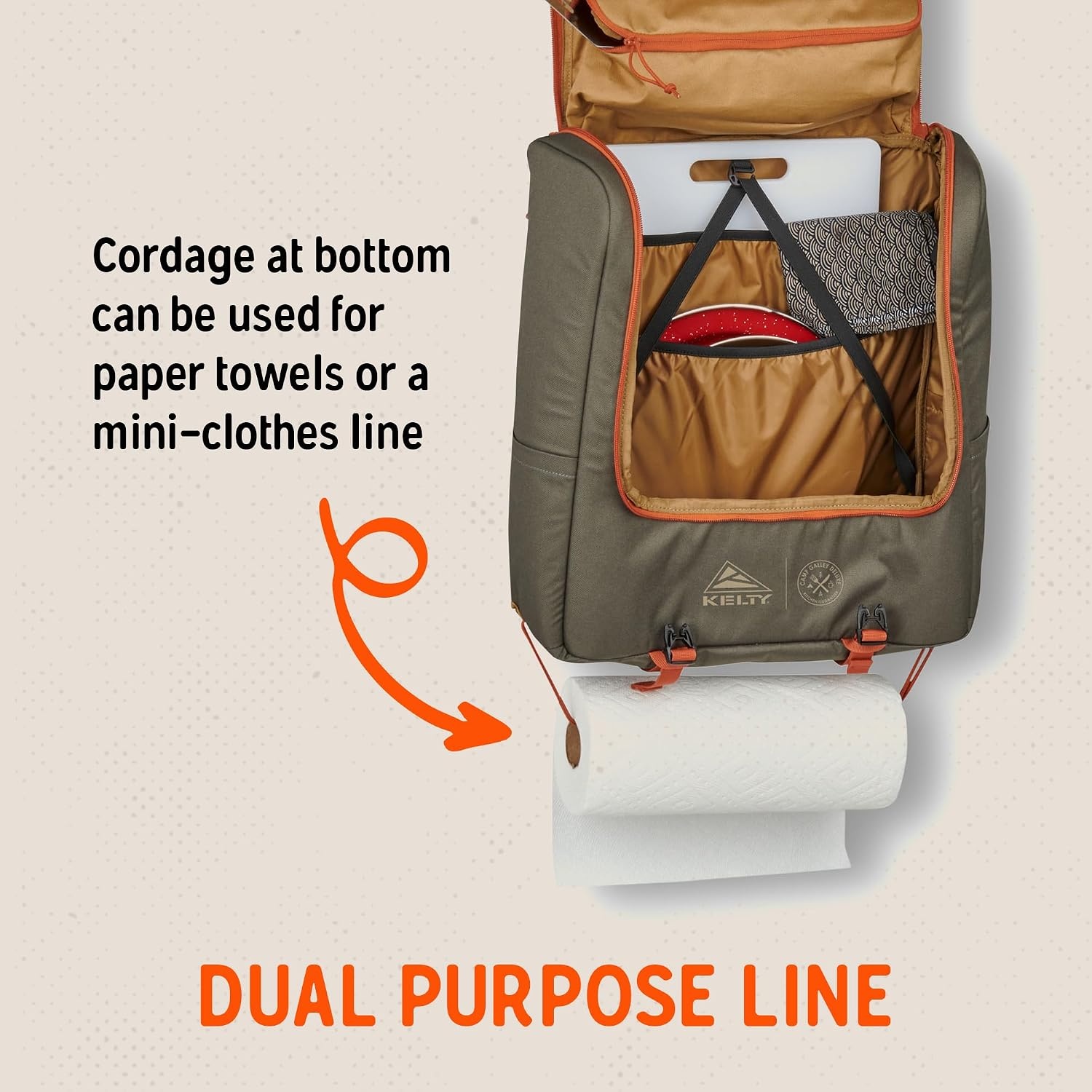 image:imageKelty Camp Galley Deluxe Camp Kitchen Organization Kit Deep Pockets Paper Towel Holder Zippered Compartments for Outdoor Cooking EssentialsDeluxe