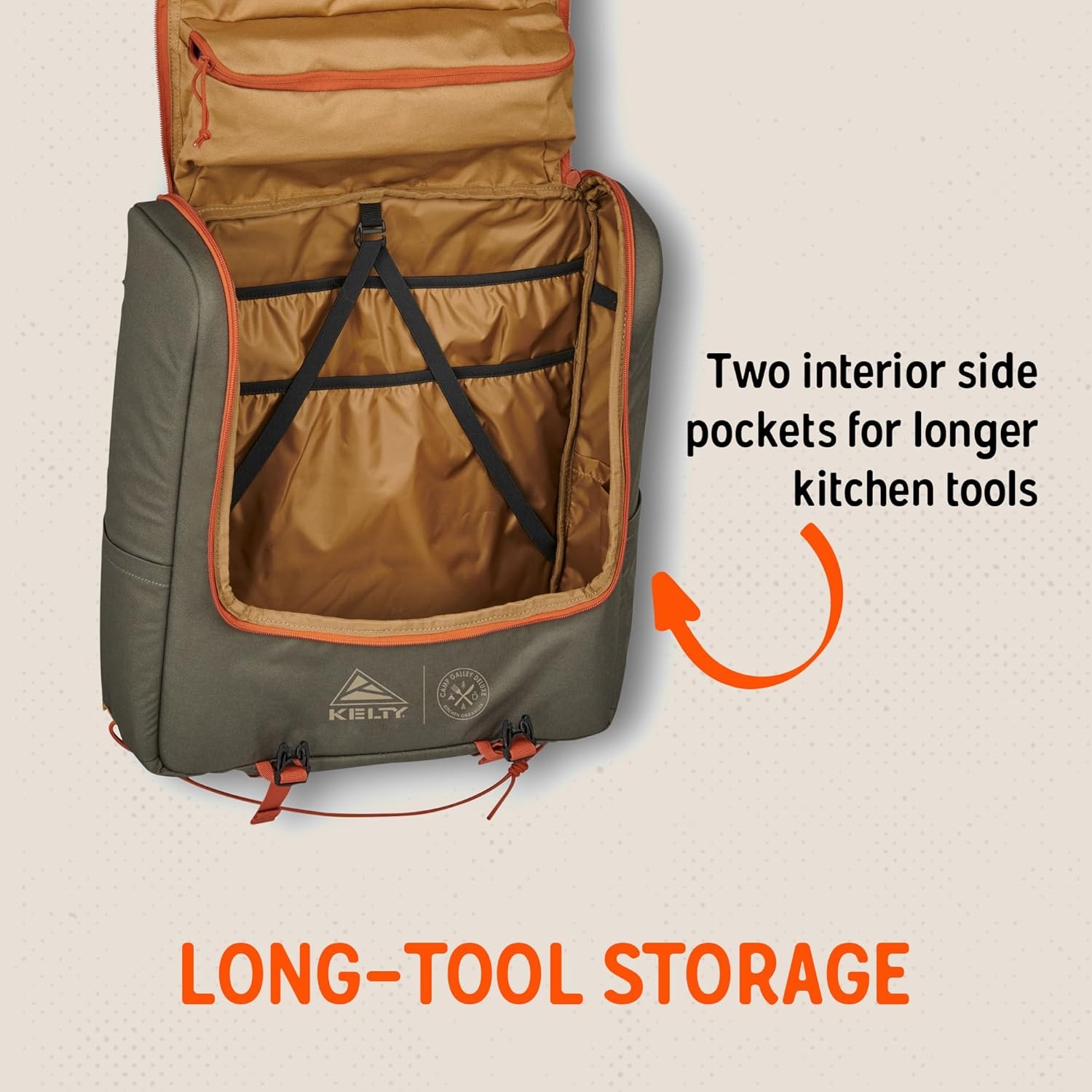 image:imageKelty Camp Galley Deluxe Camp Kitchen Organization Kit Deep Pockets Paper Towel Holder Zippered Compartments for Outdoor Cooking EssentialsDeluxe