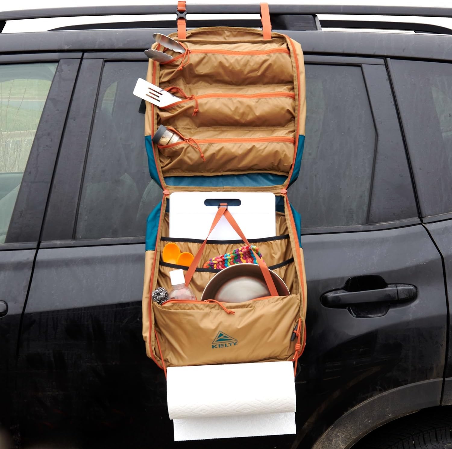 image:imageKelty Camp Galley Deluxe Camp Kitchen Organization Kit Deep Pockets Paper Towel Holder Zippered Compartments for Outdoor Cooking EssentialsRegular
