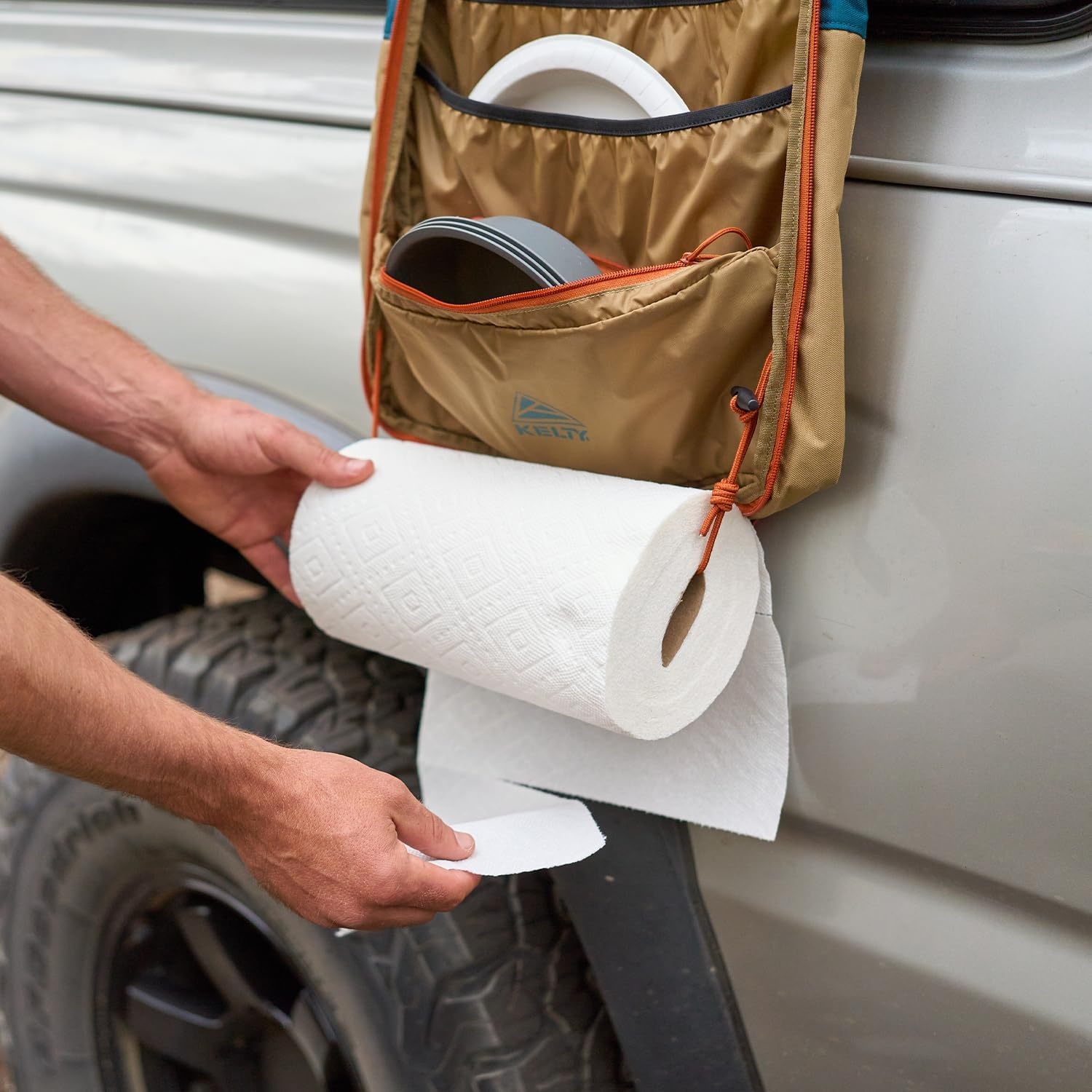image:imageKelty Camp Galley Deluxe Camp Kitchen Organization Kit Deep Pockets Paper Towel Holder Zippered Compartments for Outdoor Cooking EssentialsRegular