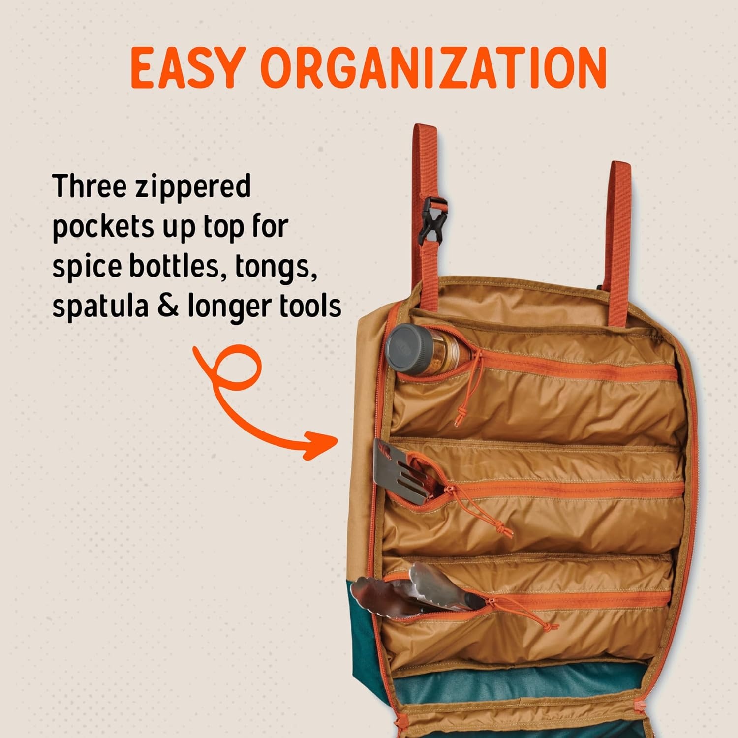 image:imageKelty Camp Galley Deluxe Camp Kitchen Organization Kit Deep Pockets Paper Towel Holder Zippered Compartments for Outdoor Cooking EssentialsRegular