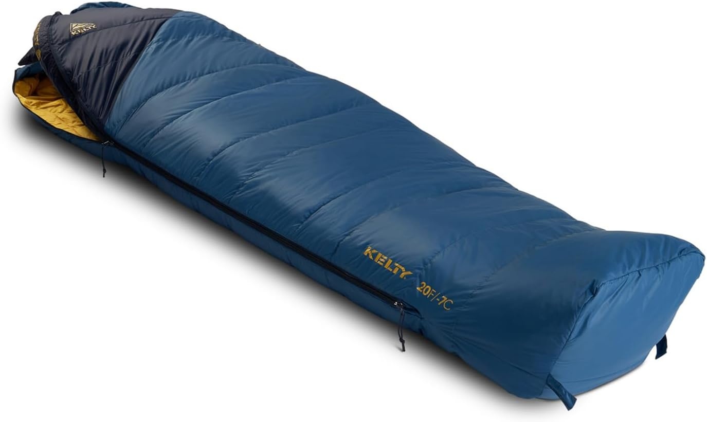 image:imageKelty Cosmic 20 Down Mummy Sleeping Bag for Backpacking Campers 550 Fill Power Recycled Fabrics with PFASFree DWR Designed in Sunny ColoradoDark Blue