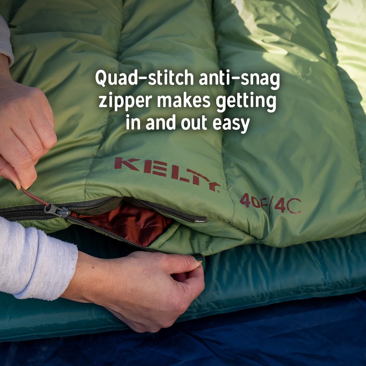 image:imageKelty Cosmic 20 Down Mummy Sleeping Bag for Backpacking Campers 550 Fill Power Recycled Fabrics with PFASFree DWR Designed in Sunny ColoradoDark Blue