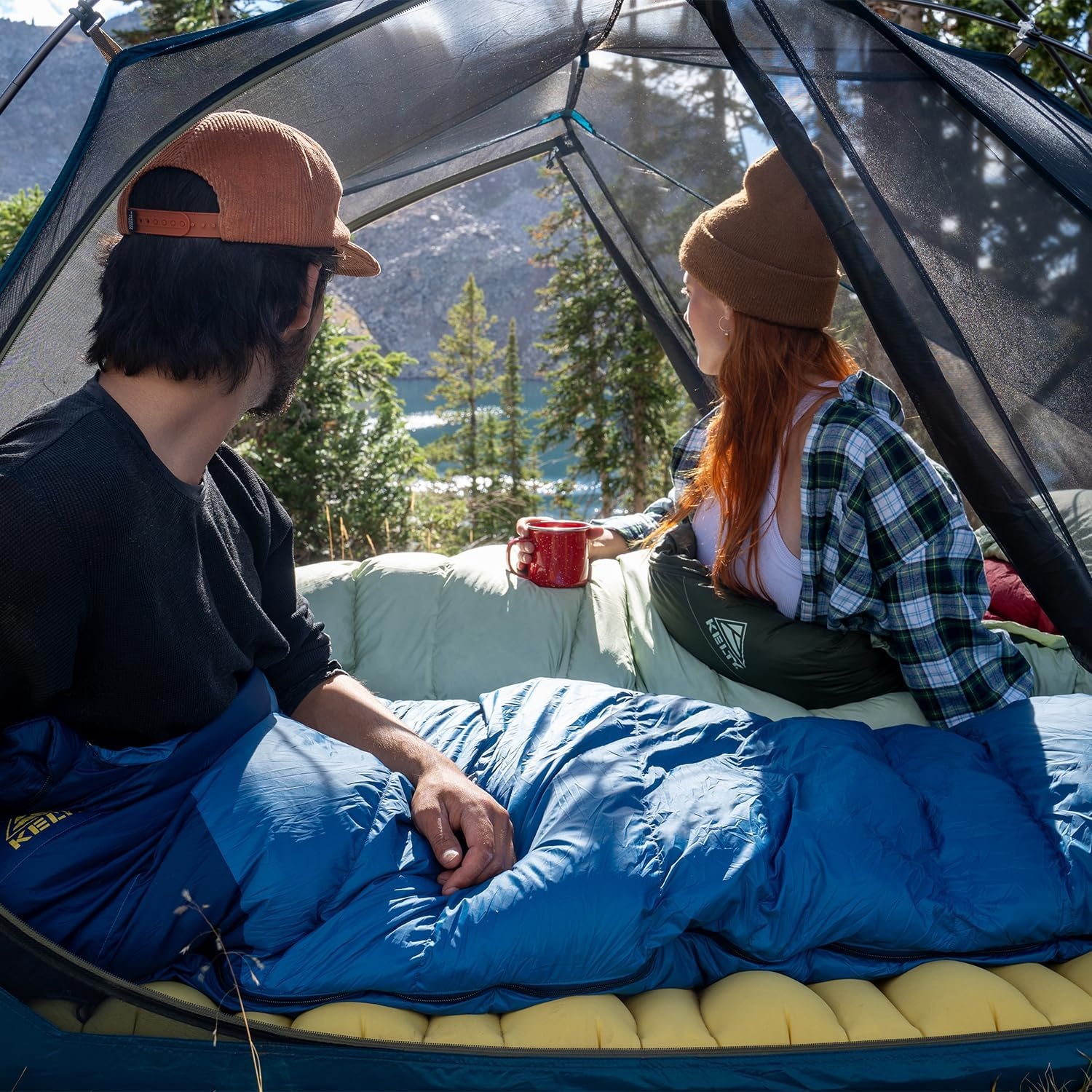 image:imageKelty Cosmic 20 Down Mummy Sleeping Bag for Backpacking Campers 550 Fill Power Recycled Fabrics with PFASFree DWR Designed in Sunny ColoradoDark Blue