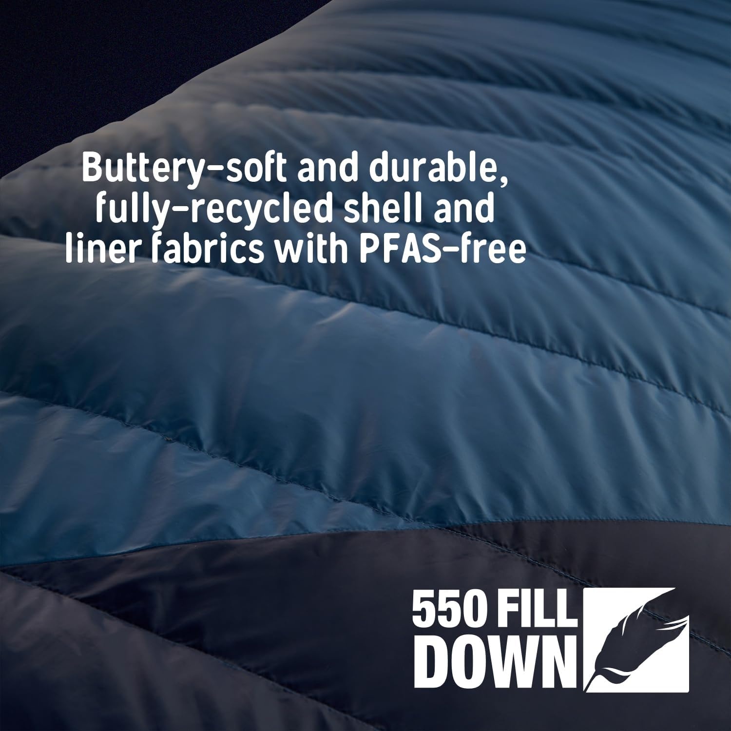 image:imageKelty Cosmic 20 Down Mummy Sleeping Bag for Backpacking Campers 550 Fill Power Recycled Fabrics with PFASFree DWR Designed in Sunny ColoradoDark Blue