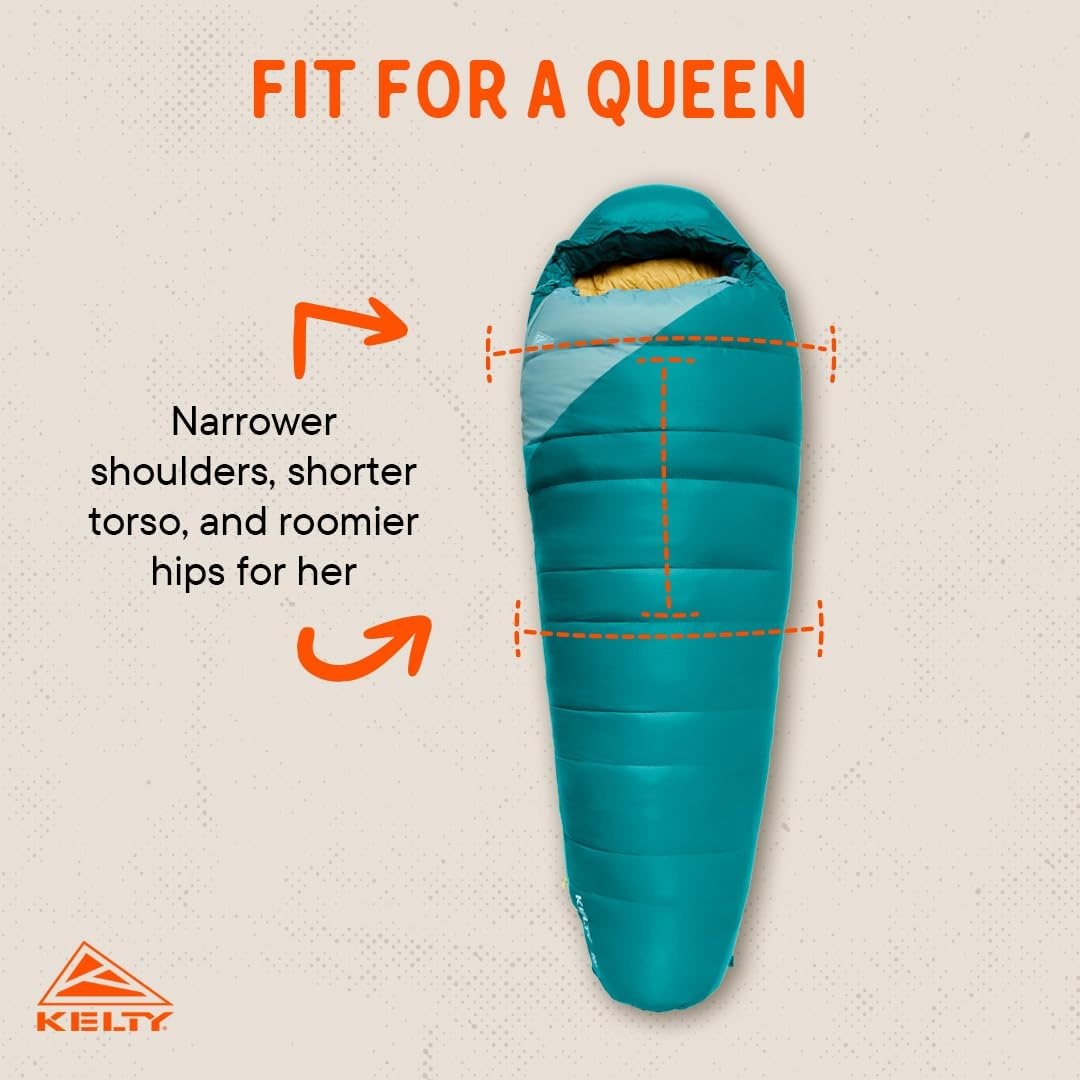 image:imageKelty Cosmic 20 Down Mummy Sleeping Bag for Backpacking Campers 550 Fill Power Recycled Fabrics with PFASFree DWR Designed in Sunny ColoradoDeep Lake Teal