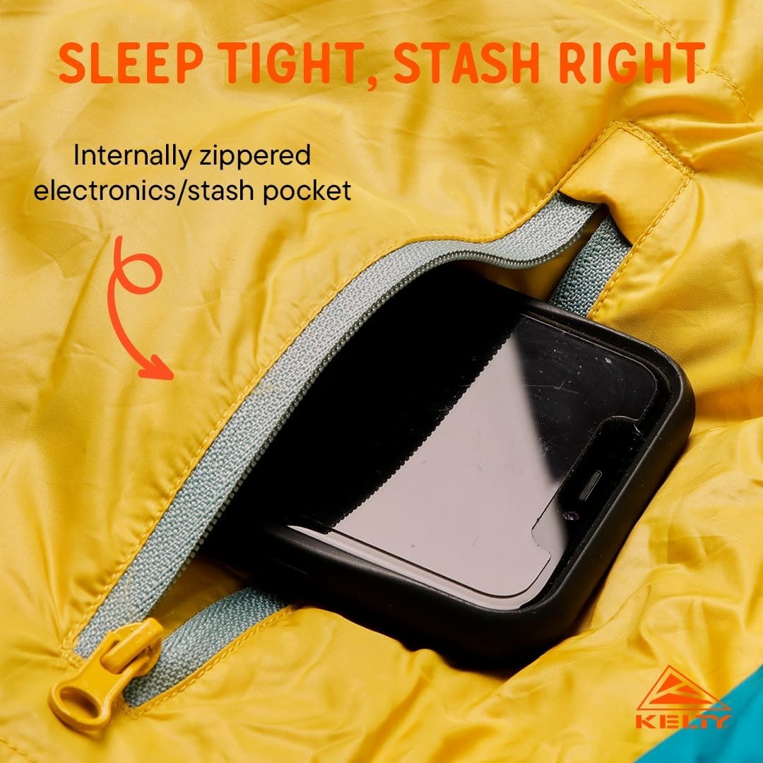 image:imageKelty Cosmic 20 Down Mummy Sleeping Bag for Backpacking Campers 550 Fill Power Recycled Fabrics with PFASFree DWR Designed in Sunny ColoradoDeep Lake Teal