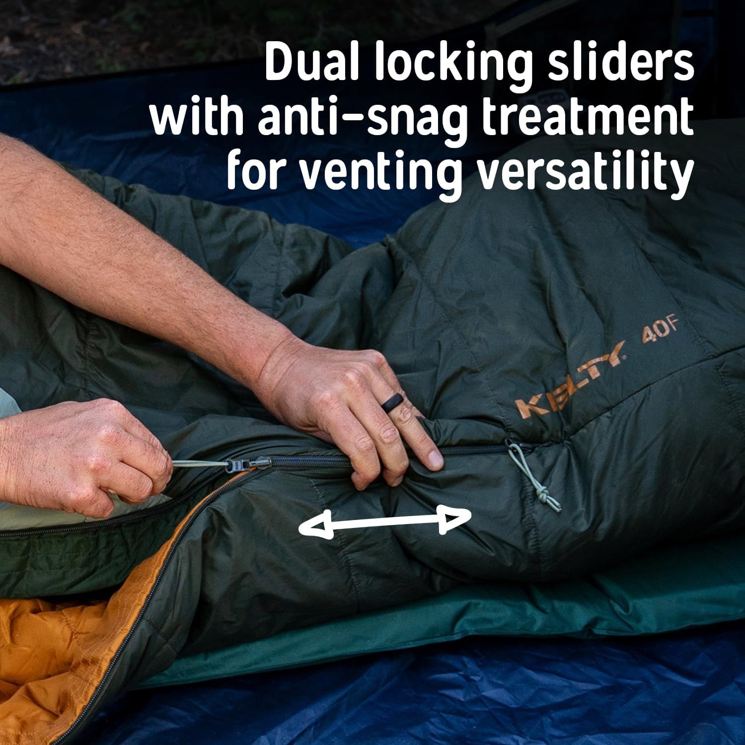 image:imageKelty Cosmic Synthetic Fill 0 Degree Backpacking Sleeping Bag Regular Compression Straps Stuff Sack IncludedLong 2025