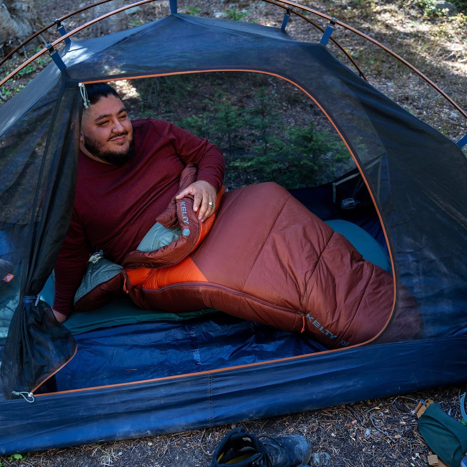 image:imageKelty Cosmic Synthetic Fill 0 Degree Backpacking Sleeping Bag Regular Compression Straps Stuff Sack IncludedLong 2025