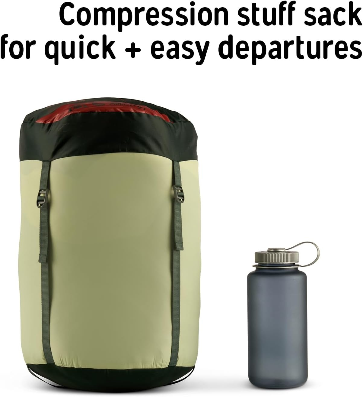 image:imageKelty Cosmic Synthetic Fill 20 Degree Backpacking Sleeping Bag Compression Straps Stuff Sack IncludedDark Green