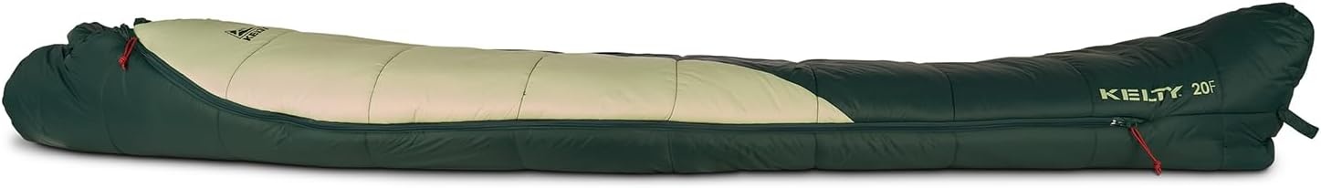 image:imageKelty Cosmic Synthetic Fill 20 Degree Backpacking Sleeping Bag Compression Straps Stuff Sack IncludedDark Green