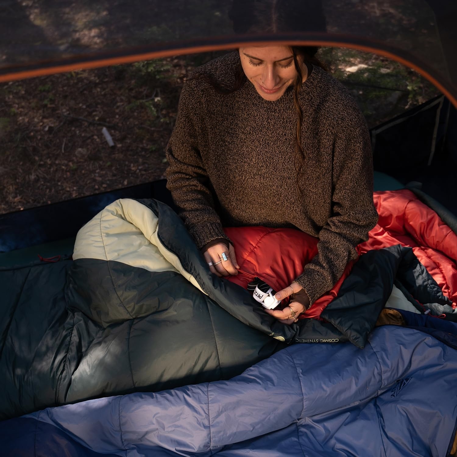 image:imageKelty Cosmic Synthetic Fill 20 Degree Backpacking Sleeping Bag Compression Straps Stuff Sack IncludedDark Green