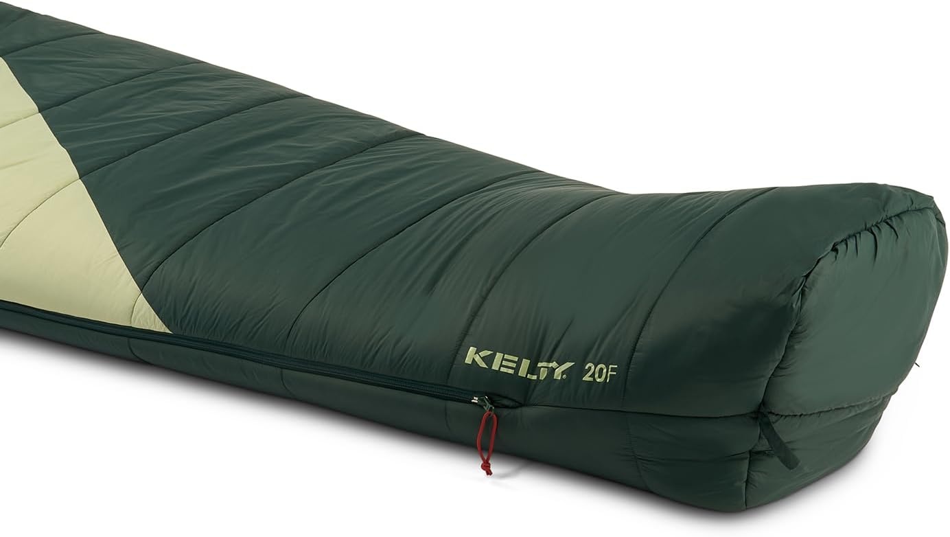 image:imageKelty Cosmic Synthetic Fill 20 Degree Backpacking Sleeping Bag Compression Straps Stuff Sack IncludedDark Green