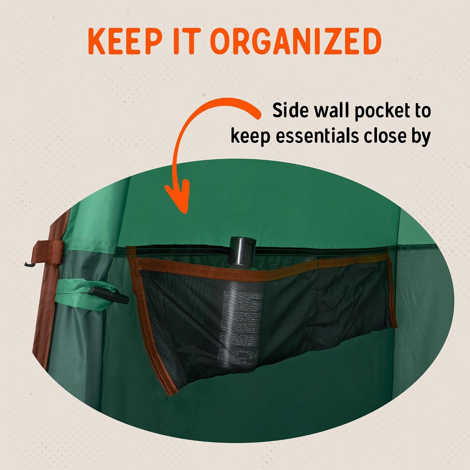 image:imageKelty Discovery H2GO Privacy Shelter Campsite Shower and Changing Shelter Zippered Entry Steel Pole Frame FreestandingJelly Bean