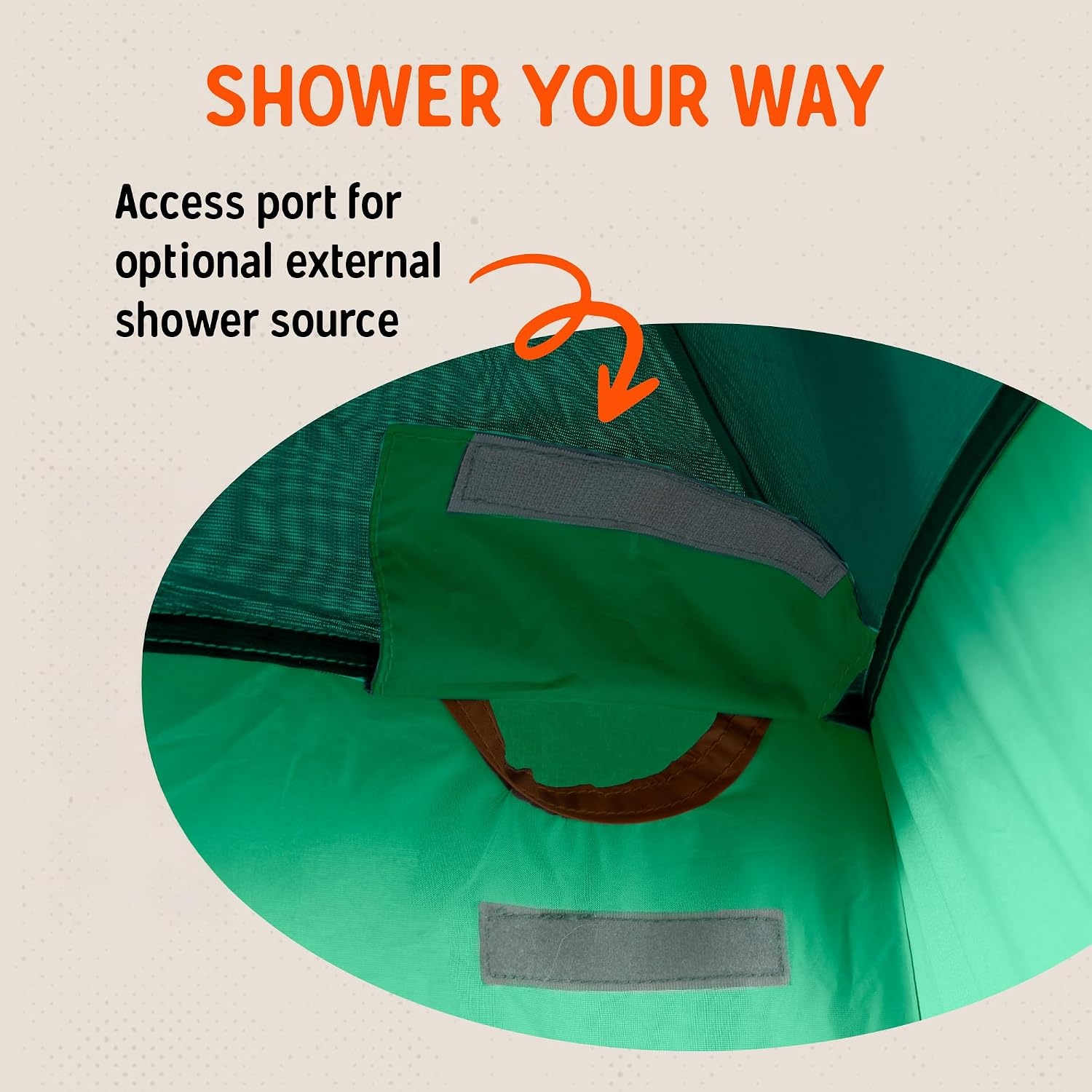 image:imageKelty Discovery H2GO Privacy Shelter Campsite Shower and Changing Shelter Zippered Entry Steel Pole Frame FreestandingJelly Bean