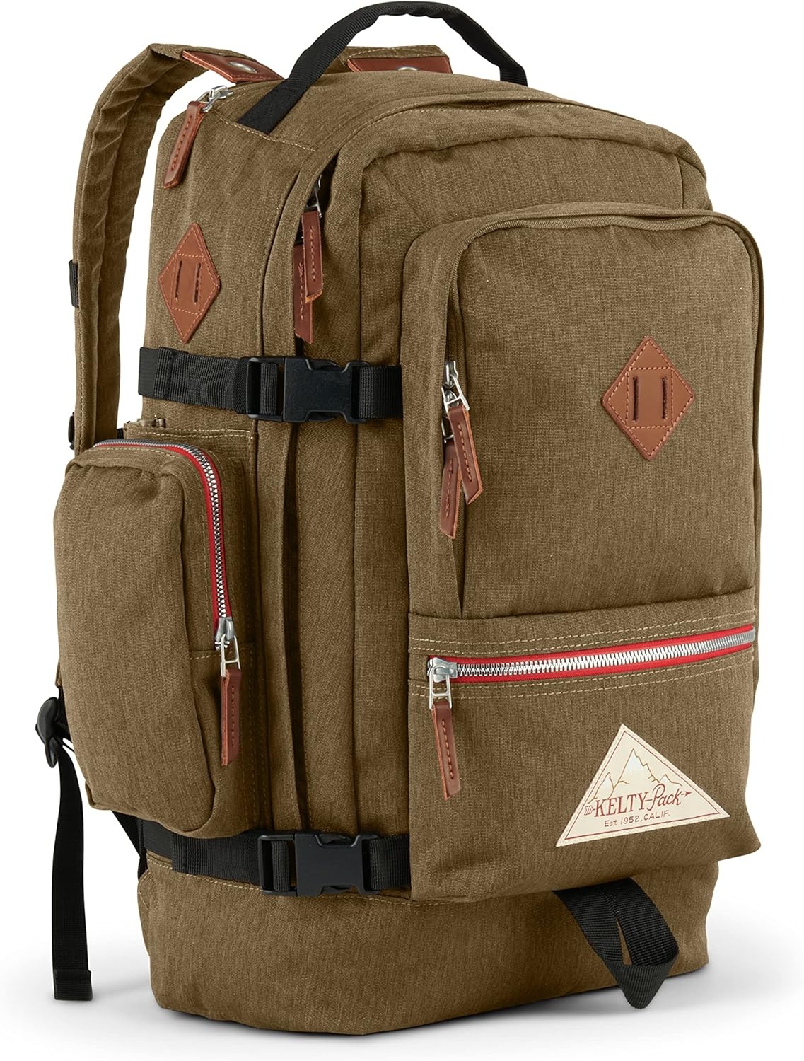 image:imageKelty Fairbank 29L Origins Collection Backpack 29L Daypack with Classic Design Padded Laptop Sleeve Hydration Compatible TSA Carry On Friendly Vegan Leather Accents 2023 Burnt OliveBurnt Olive