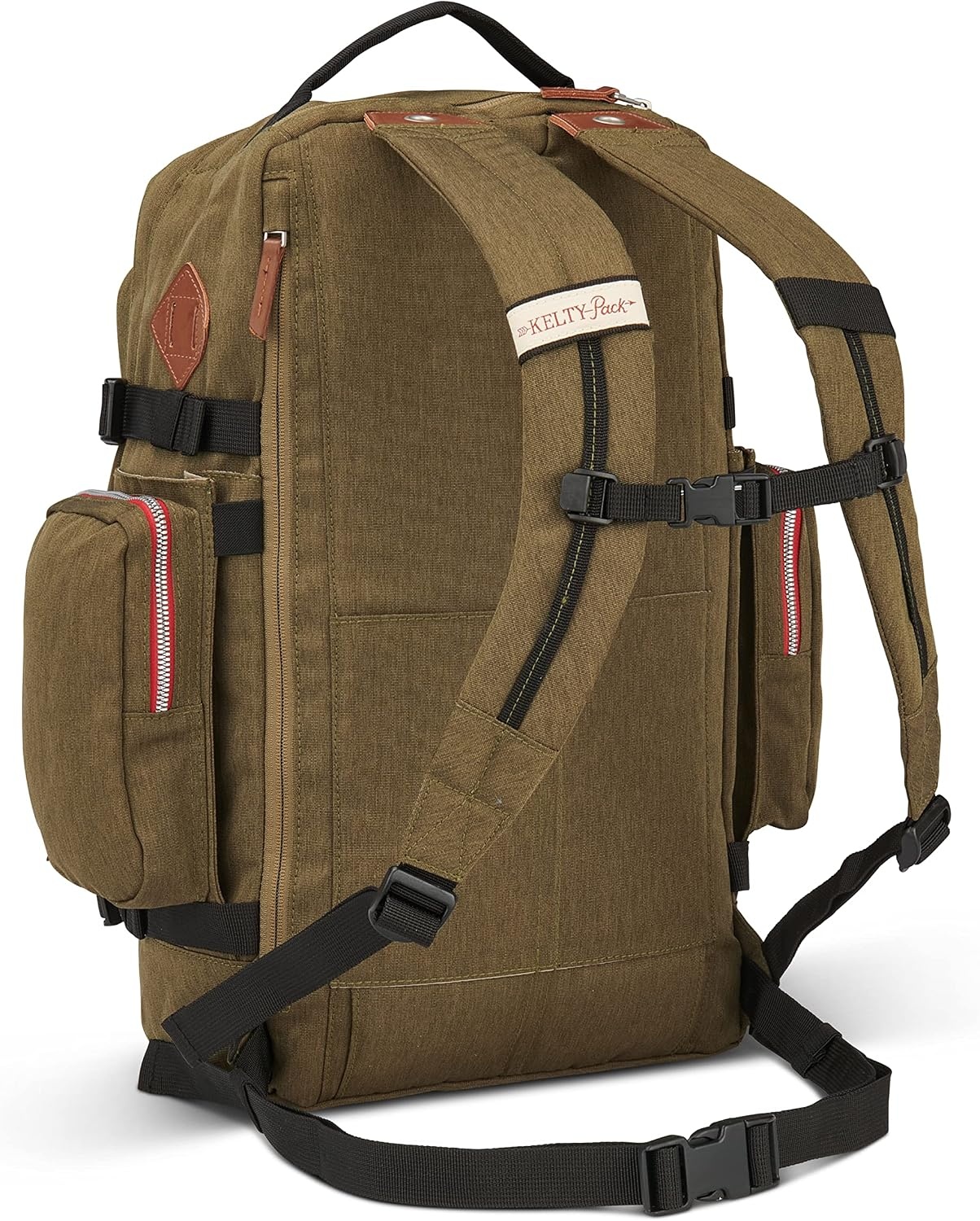 image:imageKelty Fairbank 29L Origins Collection Backpack 29L Daypack with Classic Design Padded Laptop Sleeve Hydration Compatible TSA Carry On Friendly Vegan Leather Accents 2023 Burnt OliveBurnt Olive