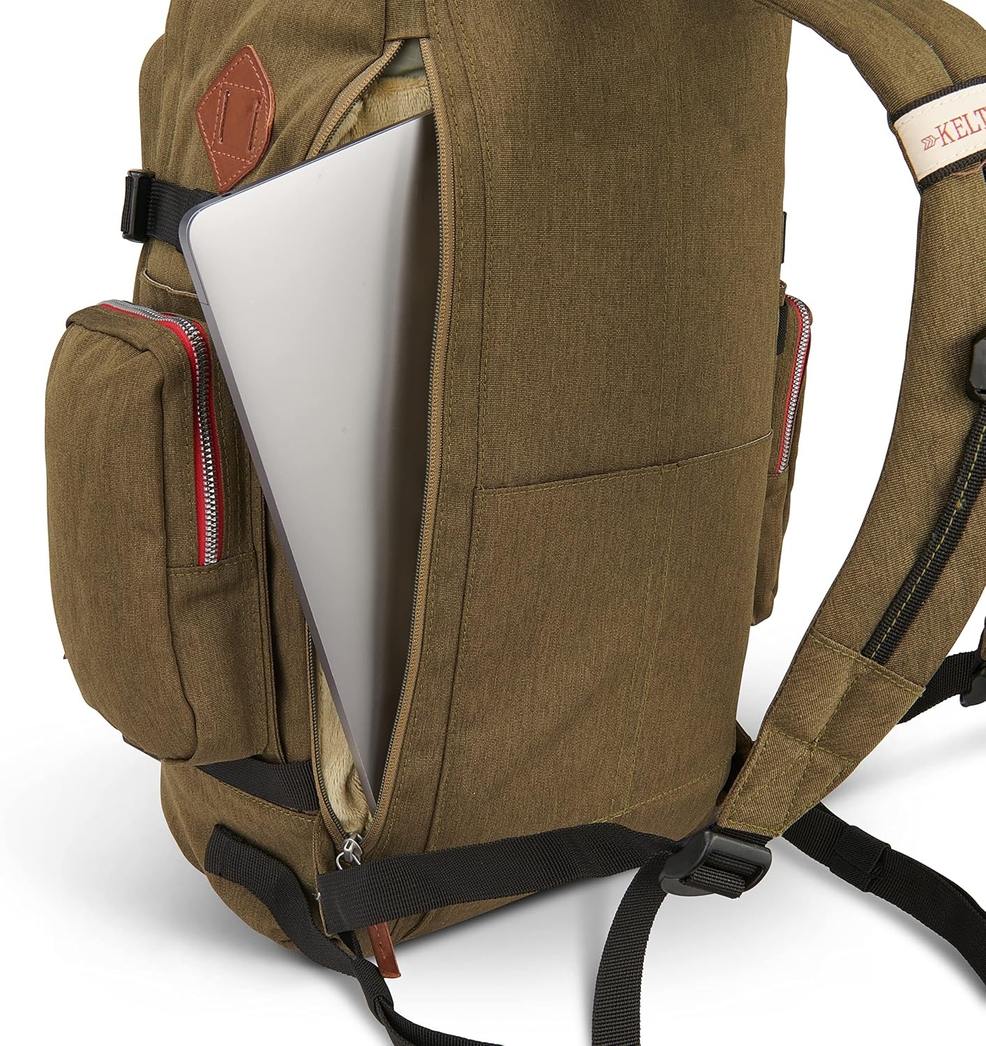 image:imageKelty Fairbank 29L Origins Collection Backpack 29L Daypack with Classic Design Padded Laptop Sleeve Hydration Compatible TSA Carry On Friendly Vegan Leather Accents 2023 Burnt OliveBurnt Olive