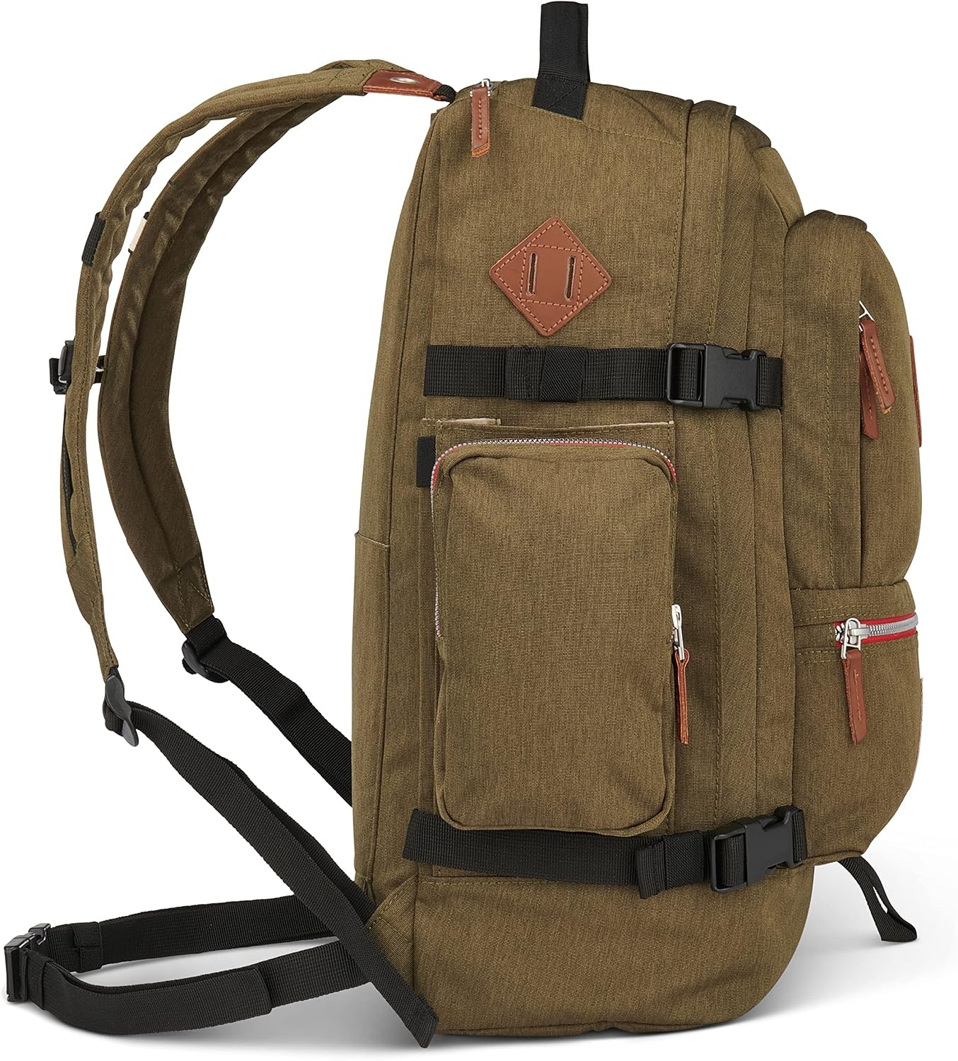 image:imageKelty Fairbank 29L Origins Collection Backpack 29L Daypack with Classic Design Padded Laptop Sleeve Hydration Compatible TSA Carry On Friendly Vegan Leather Accents 2023 Burnt OliveBurnt Olive