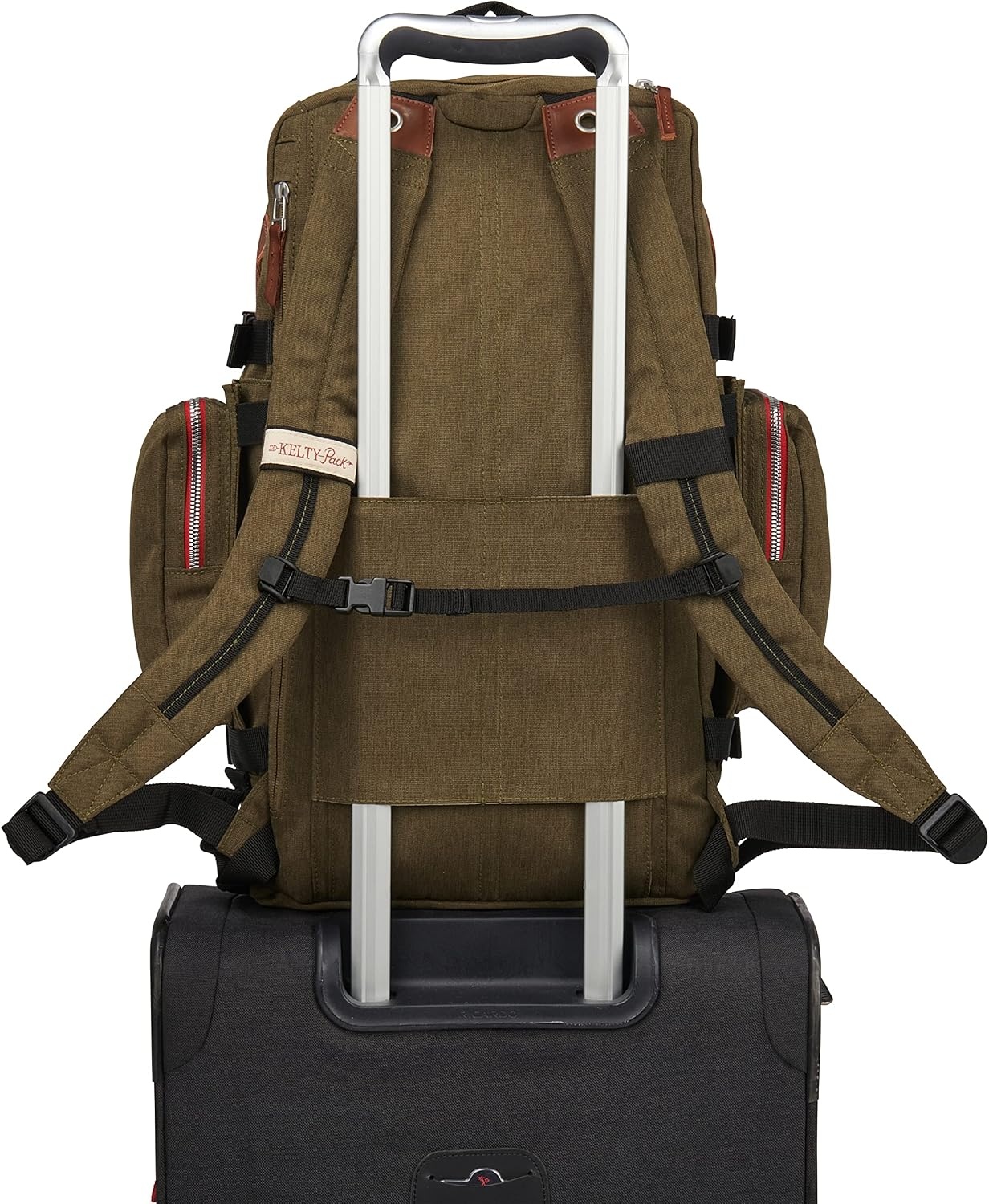 image:imageKelty Fairbank 29L Origins Collection Backpack 29L Daypack with Classic Design Padded Laptop Sleeve Hydration Compatible TSA Carry On Friendly Vegan Leather Accents 2023 Burnt OliveBurnt Olive