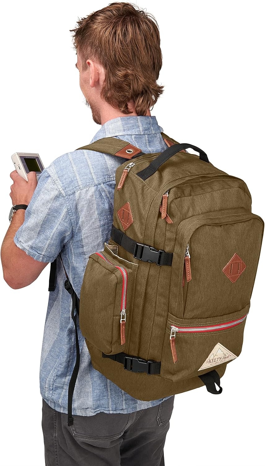 image:imageKelty Fairbank 29L Origins Collection Backpack 29L Daypack with Classic Design Padded Laptop Sleeve Hydration Compatible TSA Carry On Friendly Vegan Leather Accents 2023 Burnt OliveBurnt Olive