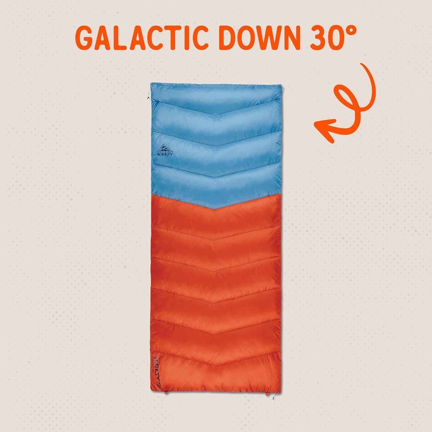 image:imageKelty Galactic Down 30 Degree Sleeping Bag 550 Fill Power RDS Trackable Down Backpacking and Camping Zip Together for 2P Sleeping Bag Zip Two Together for a 2P Bag 550 Fill Compressible Down PFCFree Fabrics and Finishes Buttery Soft Taffeta LiningRooibus Tea