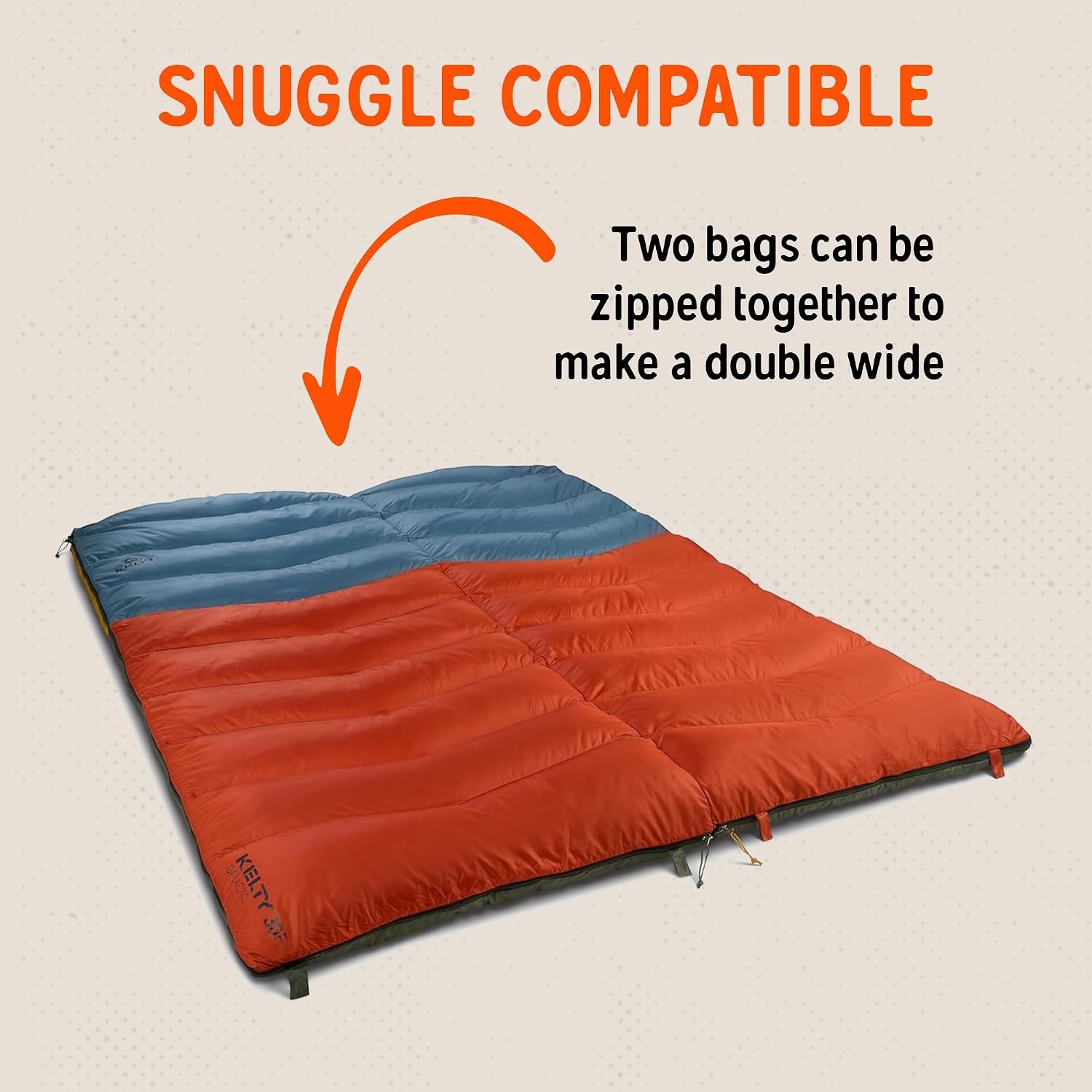image:imageKelty Galactic Down 30 Degree Sleeping Bag 550 Fill Power RDS Trackable Down Backpacking and Camping Zip Together for 2P Sleeping Bag Zip Two Together for a 2P Bag 550 Fill Compressible Down PFCFree Fabrics and Finishes Buttery Soft Taffeta LiningRooibus Tea
