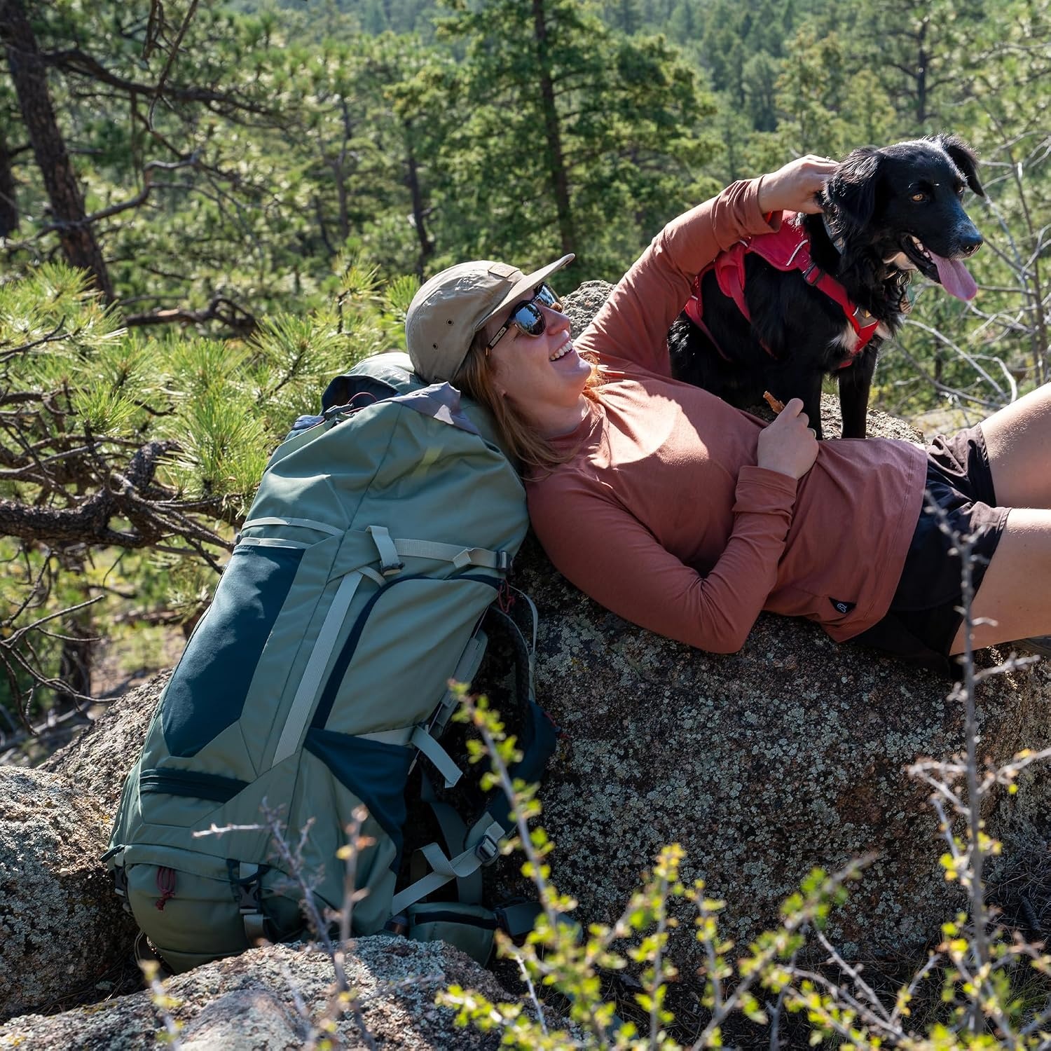 image:imageKelty Glendale 65L to 105L Internal Frame Backpack Multiday Backpacking Thru Hiking Pack Adjustable Suspension Customized Fit Duck Green 85LSea Spray