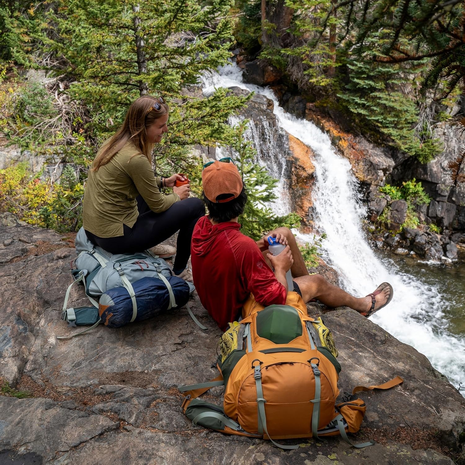 image:imageKelty Glendale 65L to 105L Internal Frame Backpack Multiday Backpacking Thru Hiking Pack Adjustable Suspension Customized Fit Duck Green 85LSea Spray