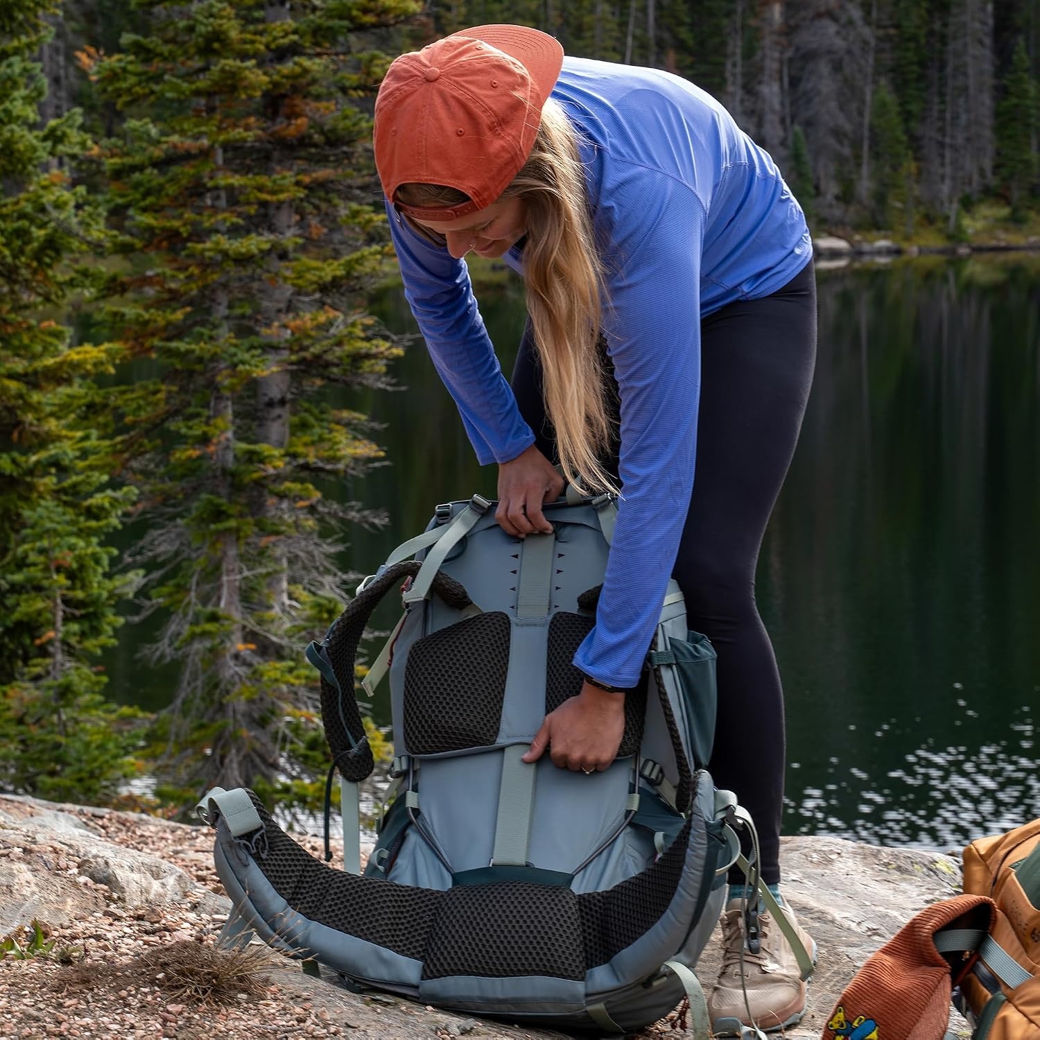 image:imageKelty Glendale 65L to 105L Internal Frame Backpack Multiday Backpacking Thru Hiking Pack Adjustable Suspension Customized Fit Duck Green 85LSea Spray