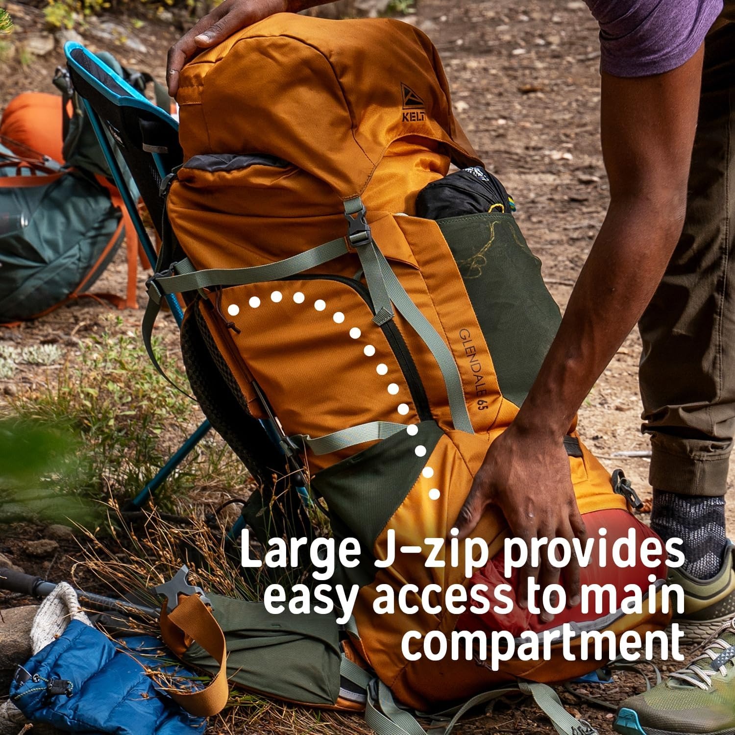 image:imageKelty Glendale Thru Hiking MultiDay Pack Pack Raincover Bundle