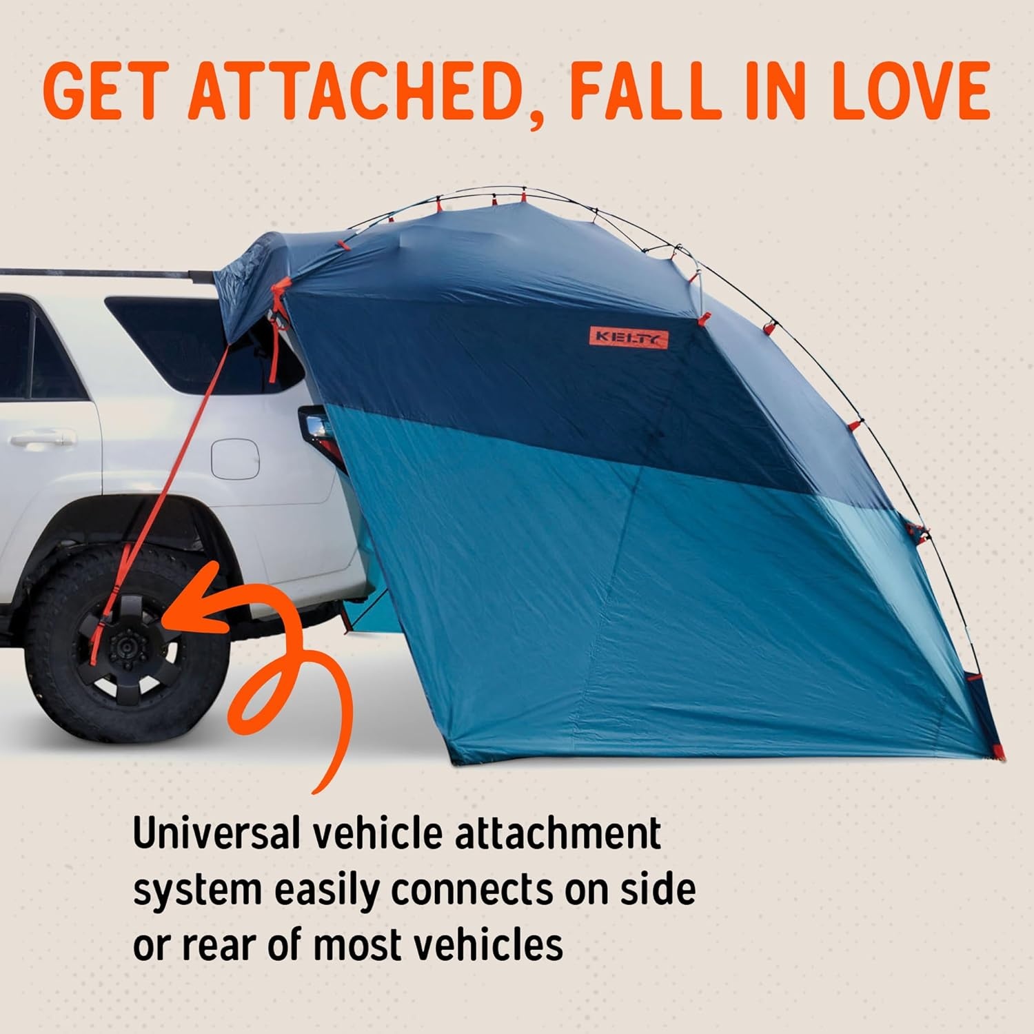 image:imageKelty Highroads Overlanding Shelter Universal Mount Car Camping Tent with Large Zippered Entry Aluminum Frame Adjustable Walls and Windows UV Protection Rainproof Stuff Duffel Included 2024Backroads Shelter Fiberglass Frame