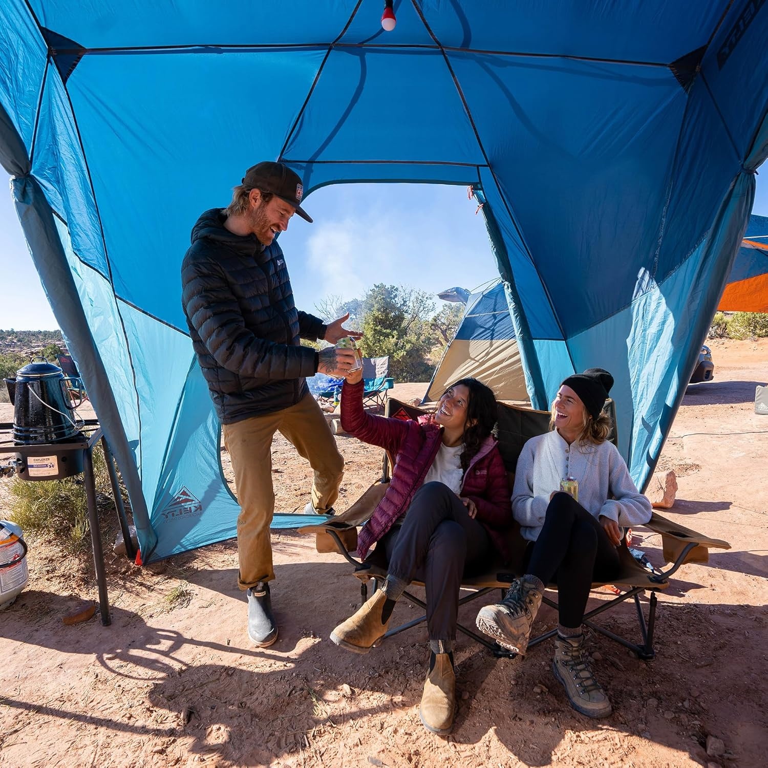 image:imageKelty Highroads Overlanding Shelter Universal Mount Car Camping Tent with Large Zippered Entry Aluminum Frame Adjustable Walls and Windows UV Protection Rainproof Stuff Duffel Included 2024Backroads Shelter Fiberglass Frame