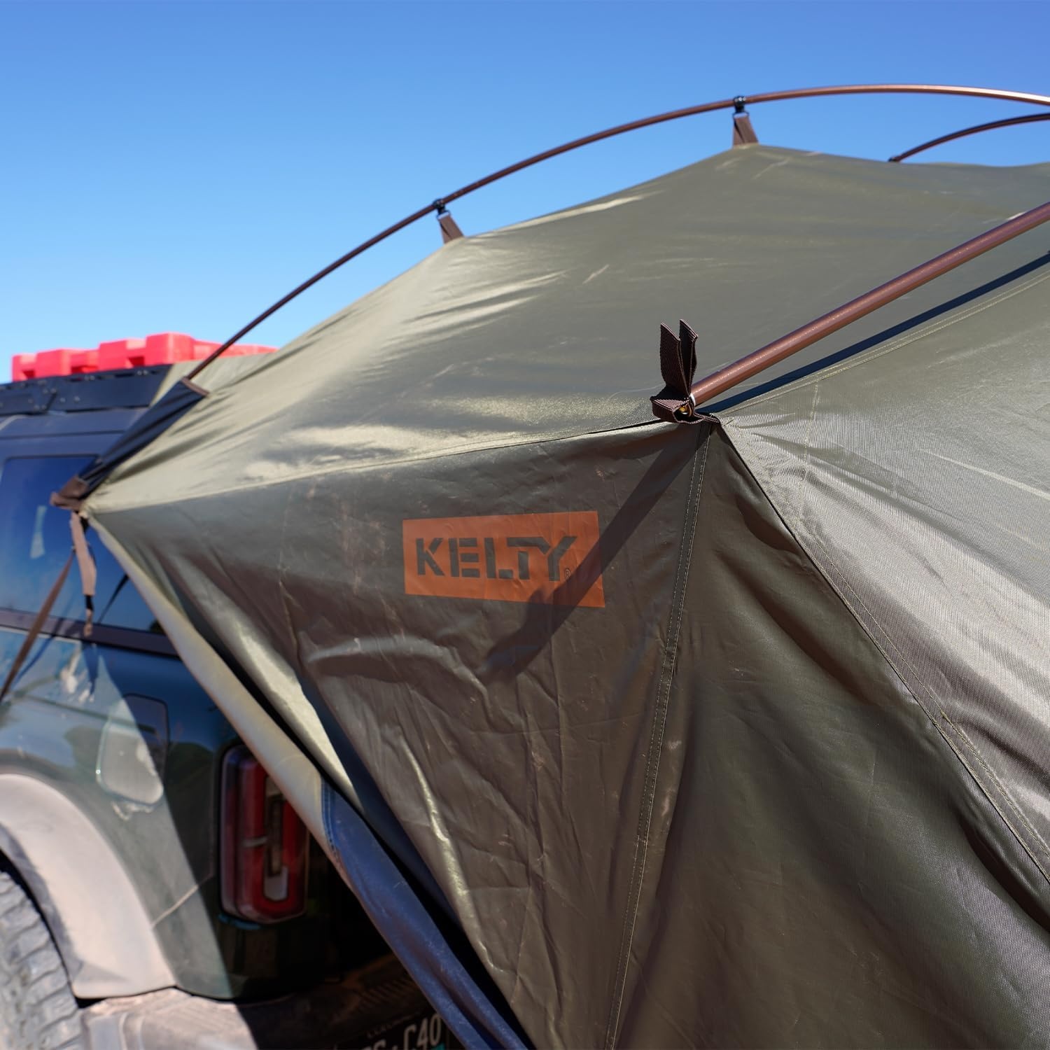 image:imageKelty Highroads Overlanding Shelter Universal Mount Car Camping Tent with Large Zippered Entry Aluminum Frame Adjustable Walls and Windows UV Protection Rainproof Stuff Duffel Included 2024Highroads Shelter Aluminum Frame